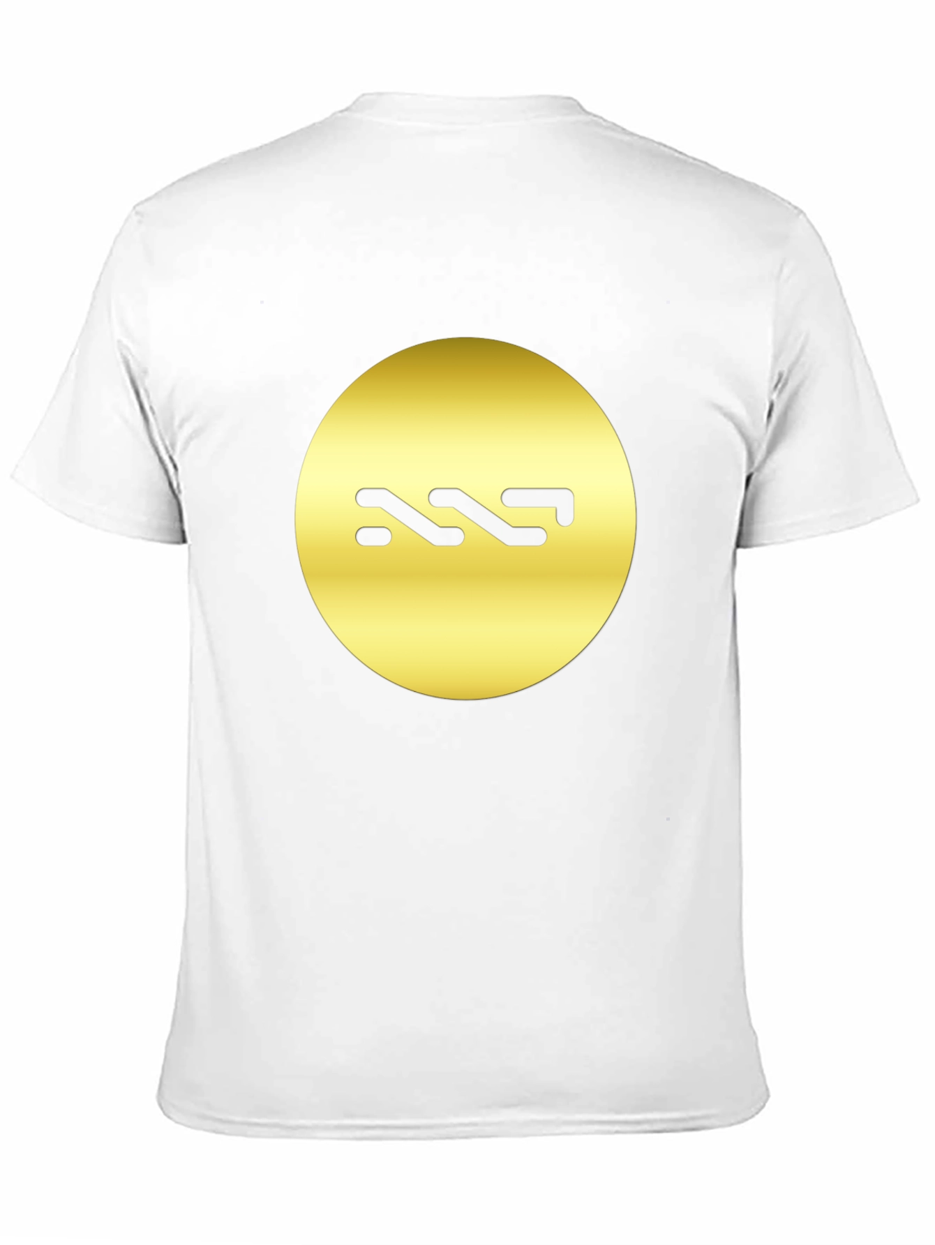 Stylish Black Tee with Gold Circle Design