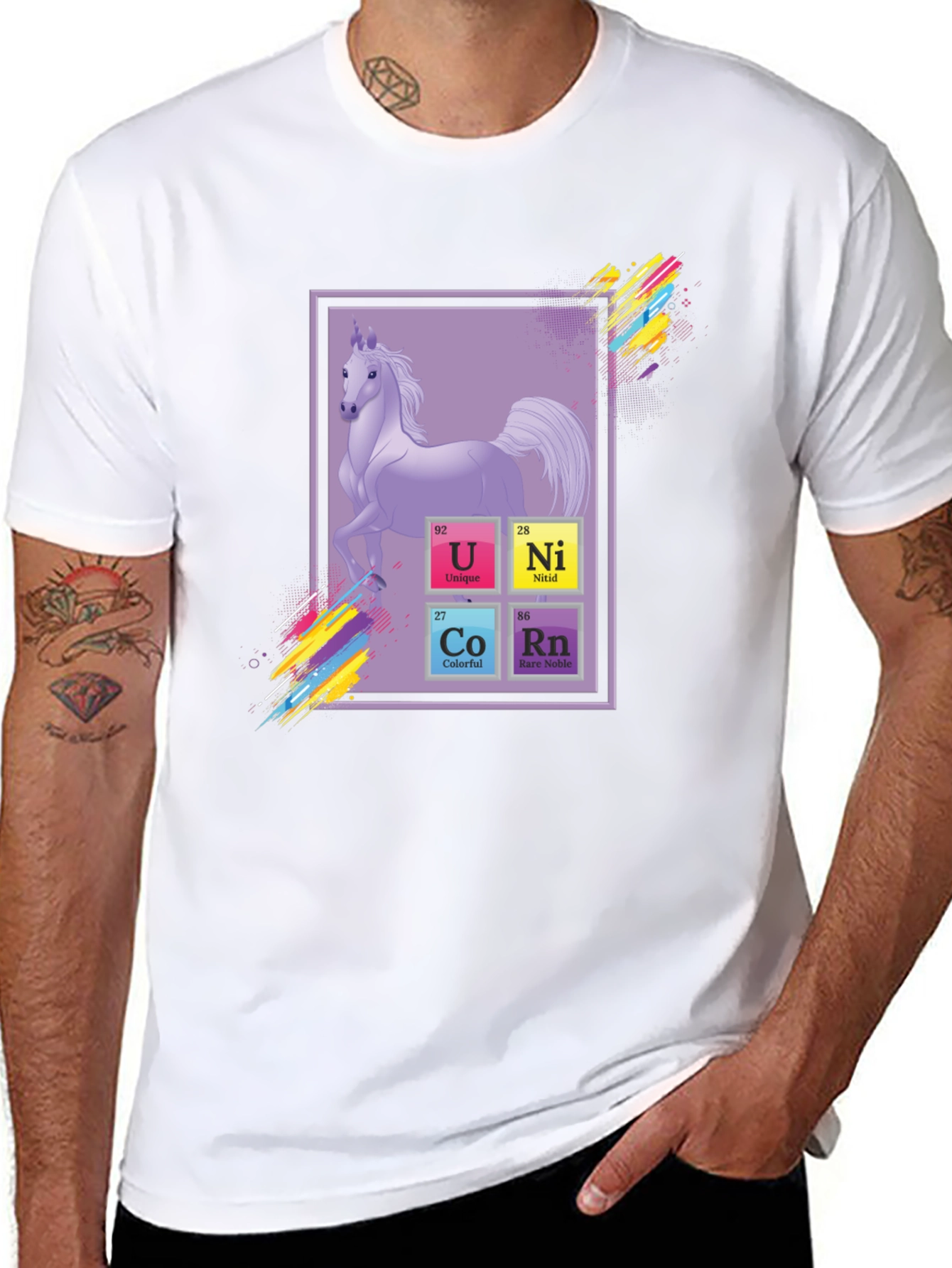 Unicorn Periodic Table Graphic T-Shirt