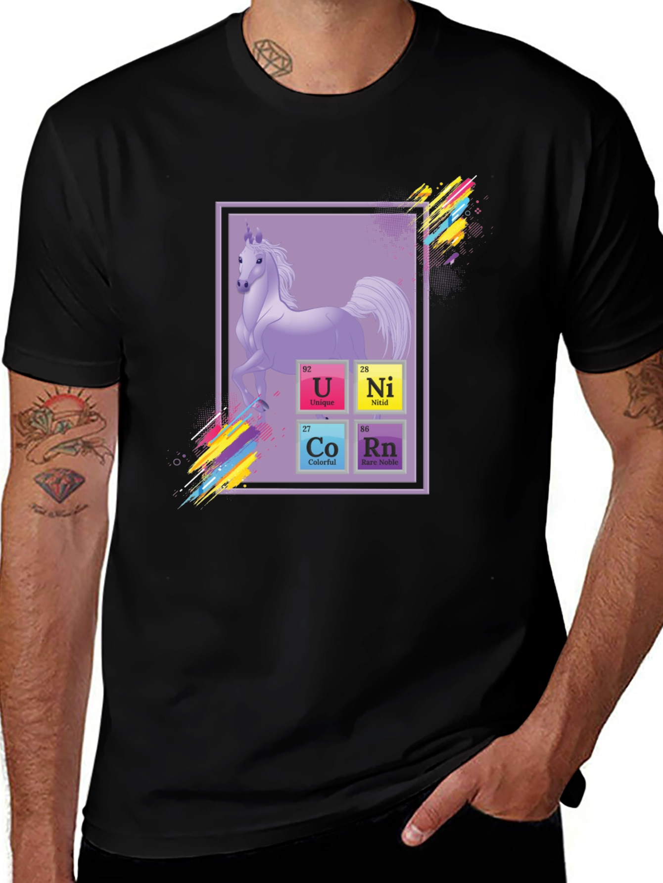 Unicorn Periodic Table Graphic T-Shirt
