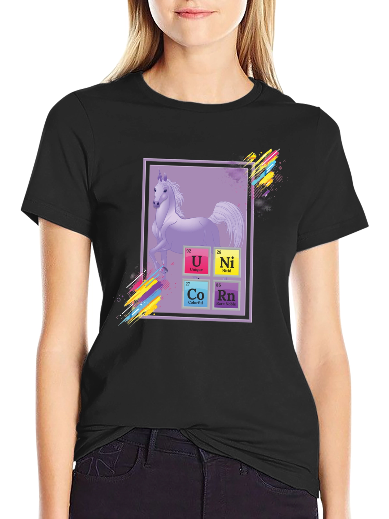 Unicorn Periodic Table Graphic T-Shirt
