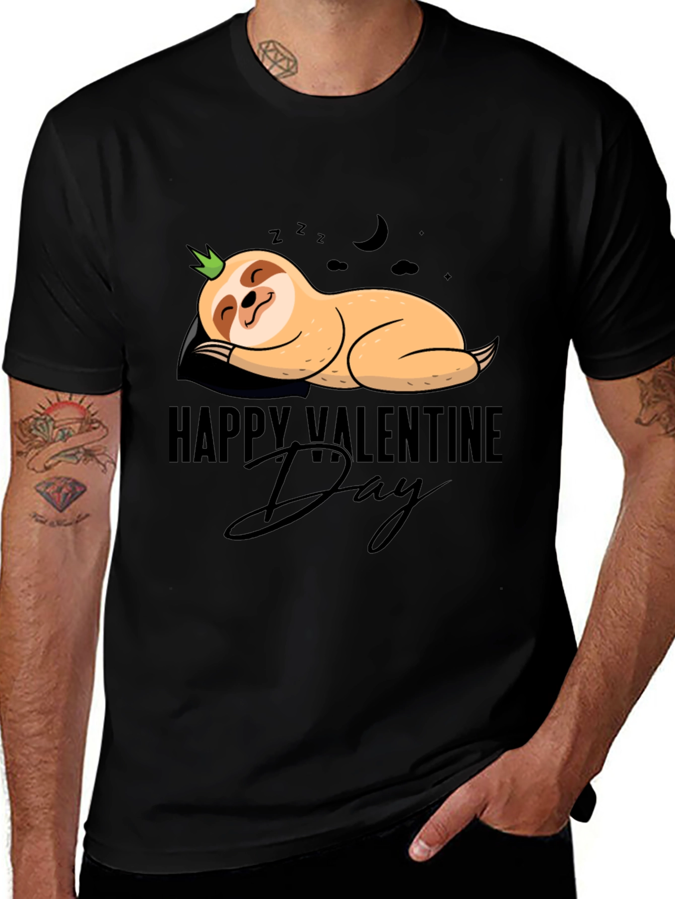 Happy Valentines Day Sloth T-Shirt - Cute and Comfy!