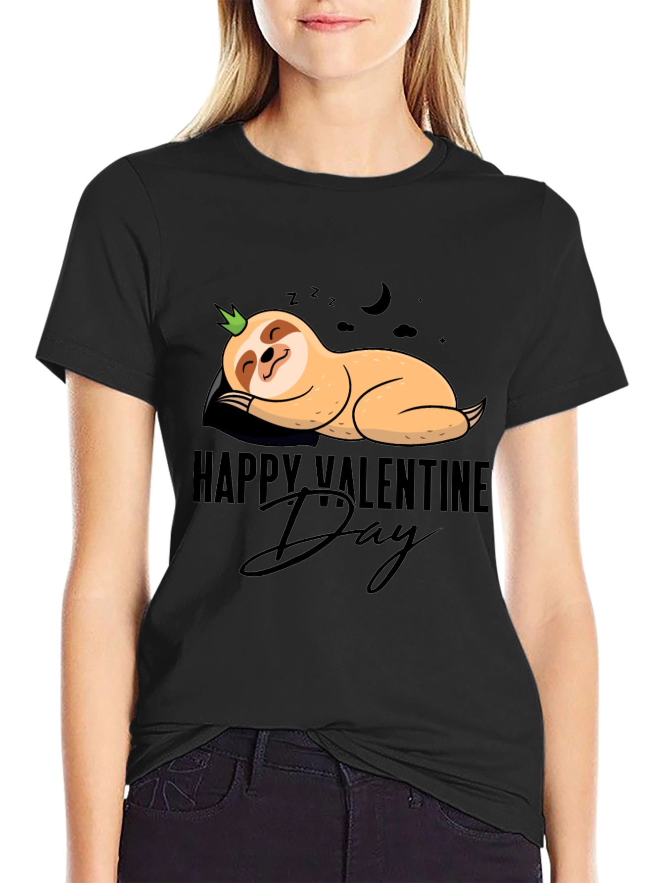 Happy Valentines Day Sloth T-Shirt - Cute and Comfy!