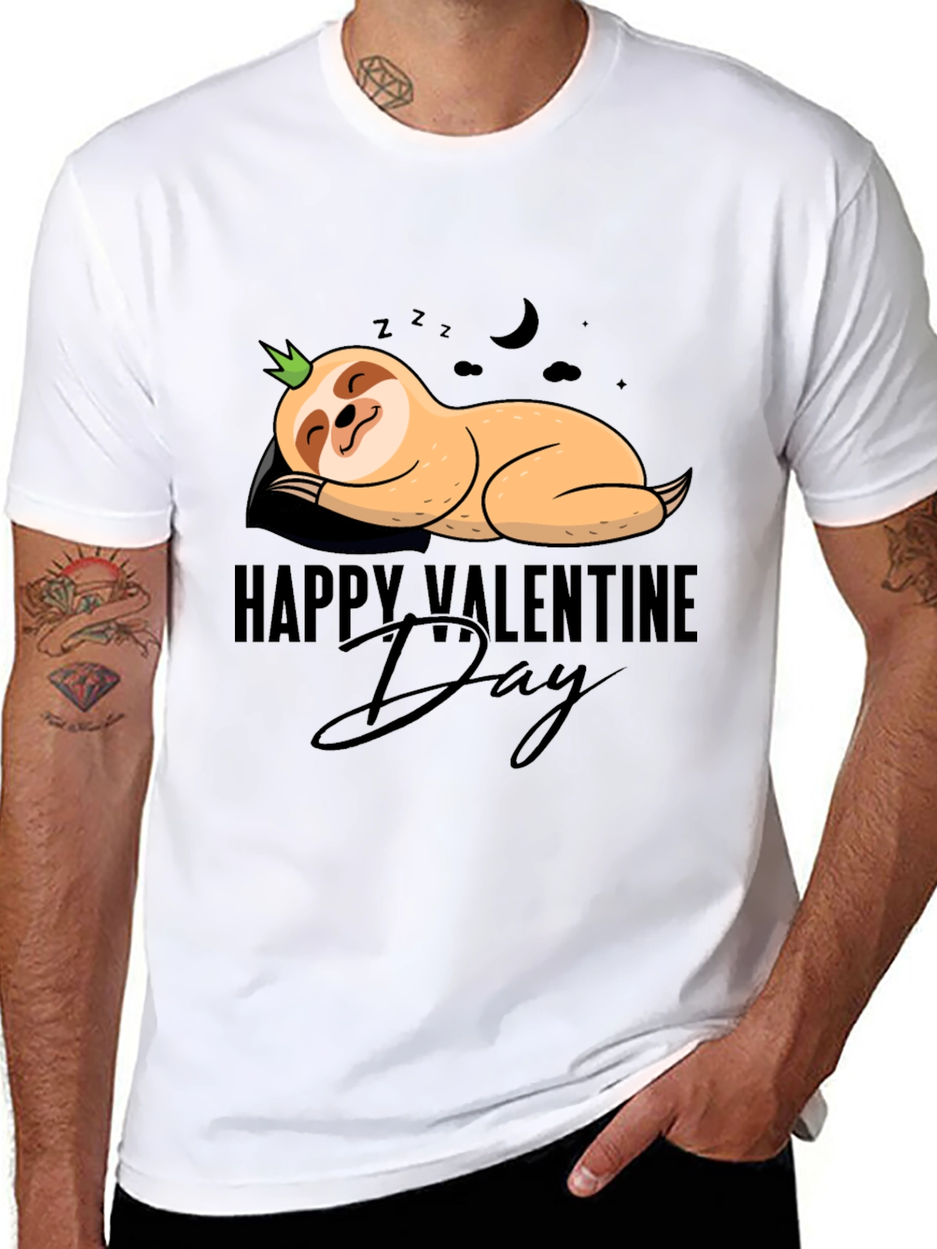 Happy Valentines Day Sloth T-Shirt - Cute and Comfy!