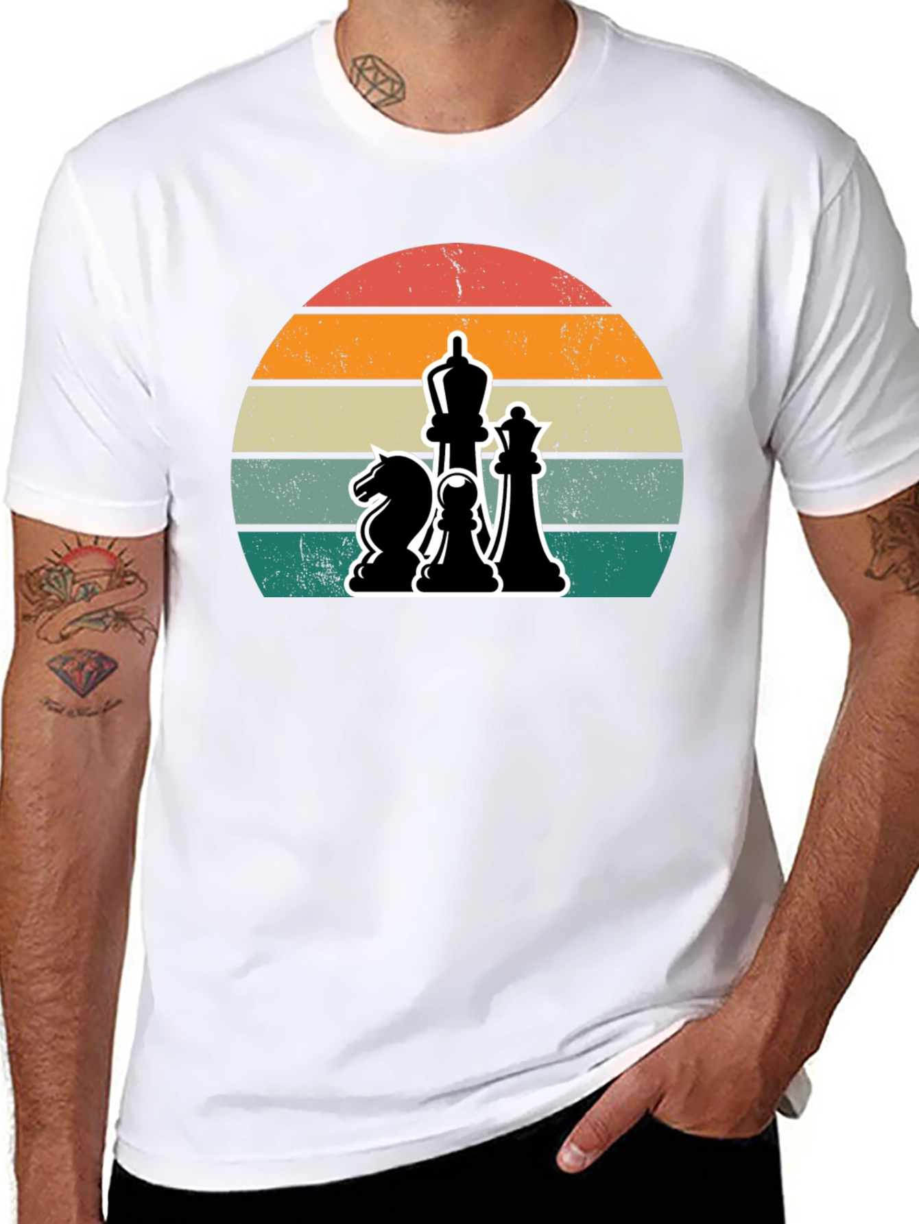 Chess Sunset Graphic Tee - Stylish Comfort