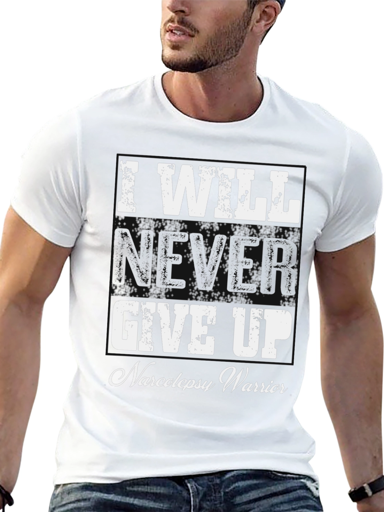 I Will Never Give Up Narcolepsy Warrior T-Shirt