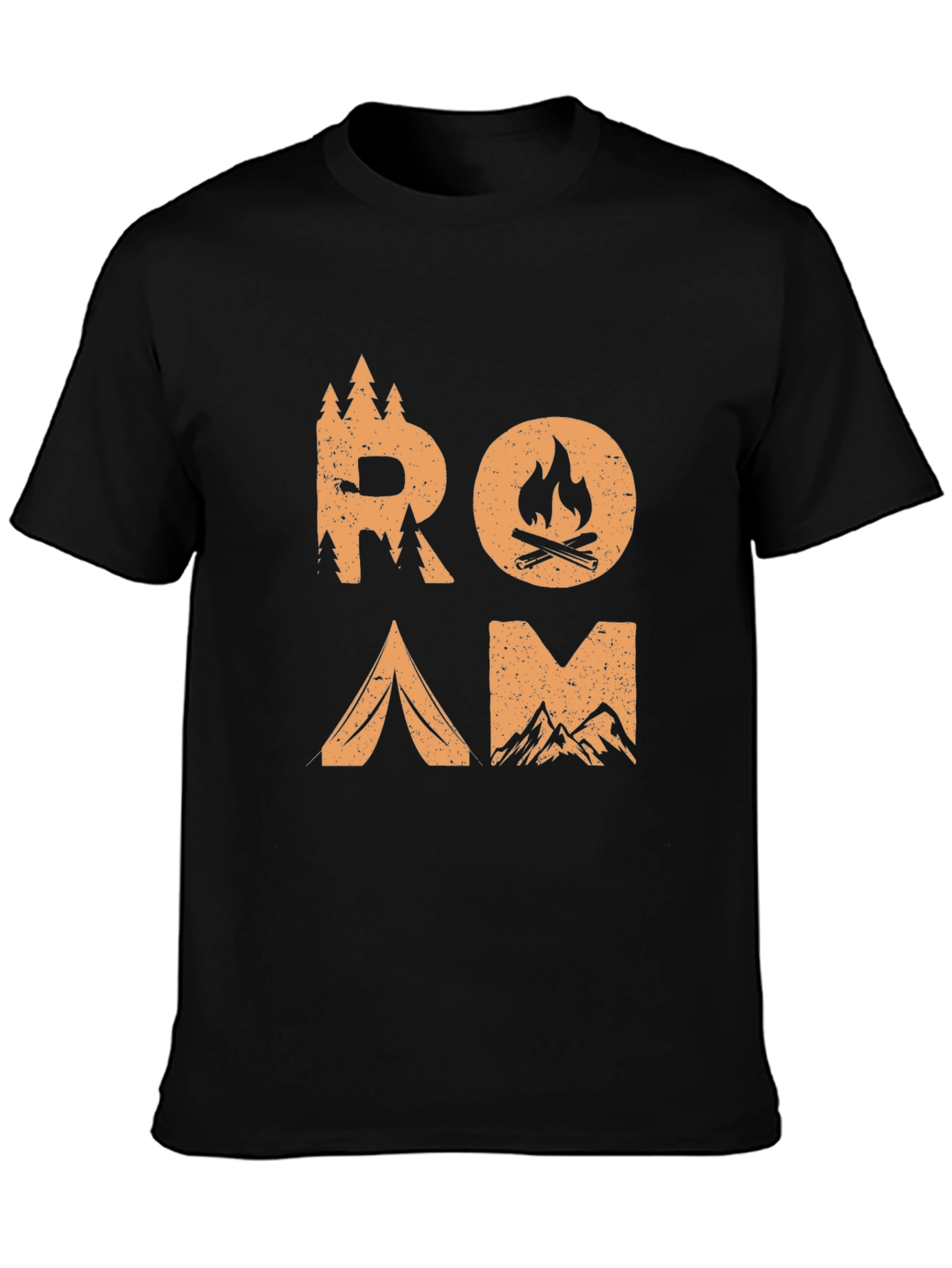 Roam Adventure Graphic Tee - Black Camping Shirt