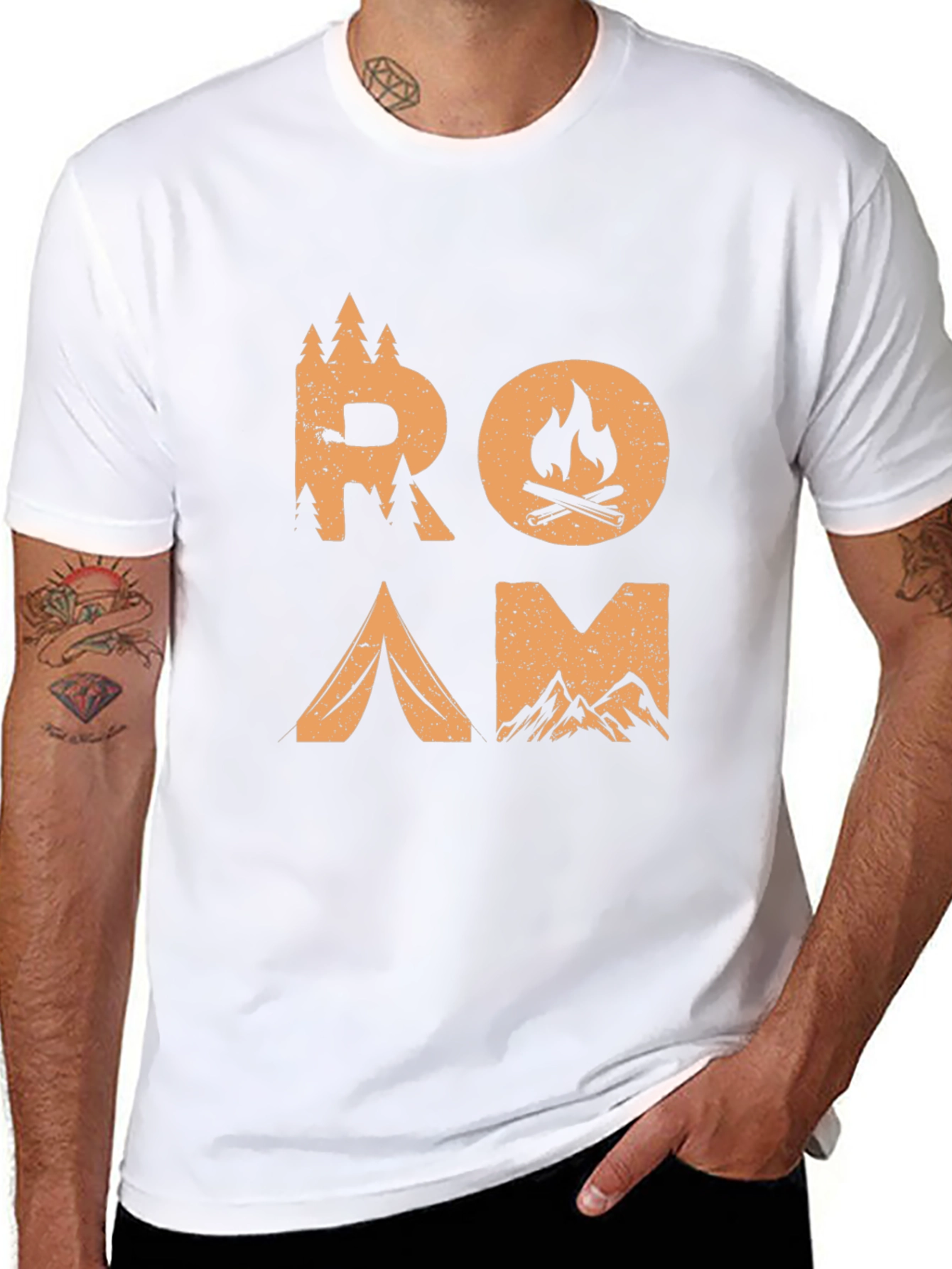 Roam Adventure Graphic Tee - Black Camping Shirt