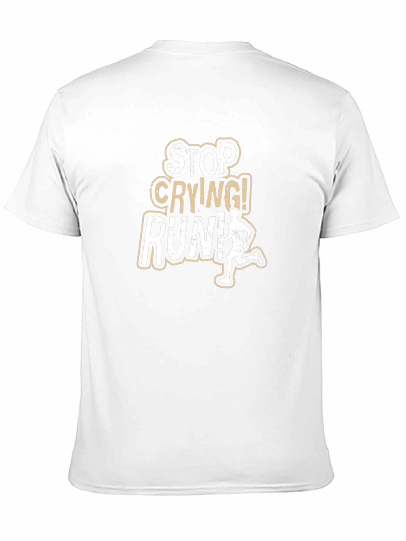 Stop Crying Run! Black Graphic Tee