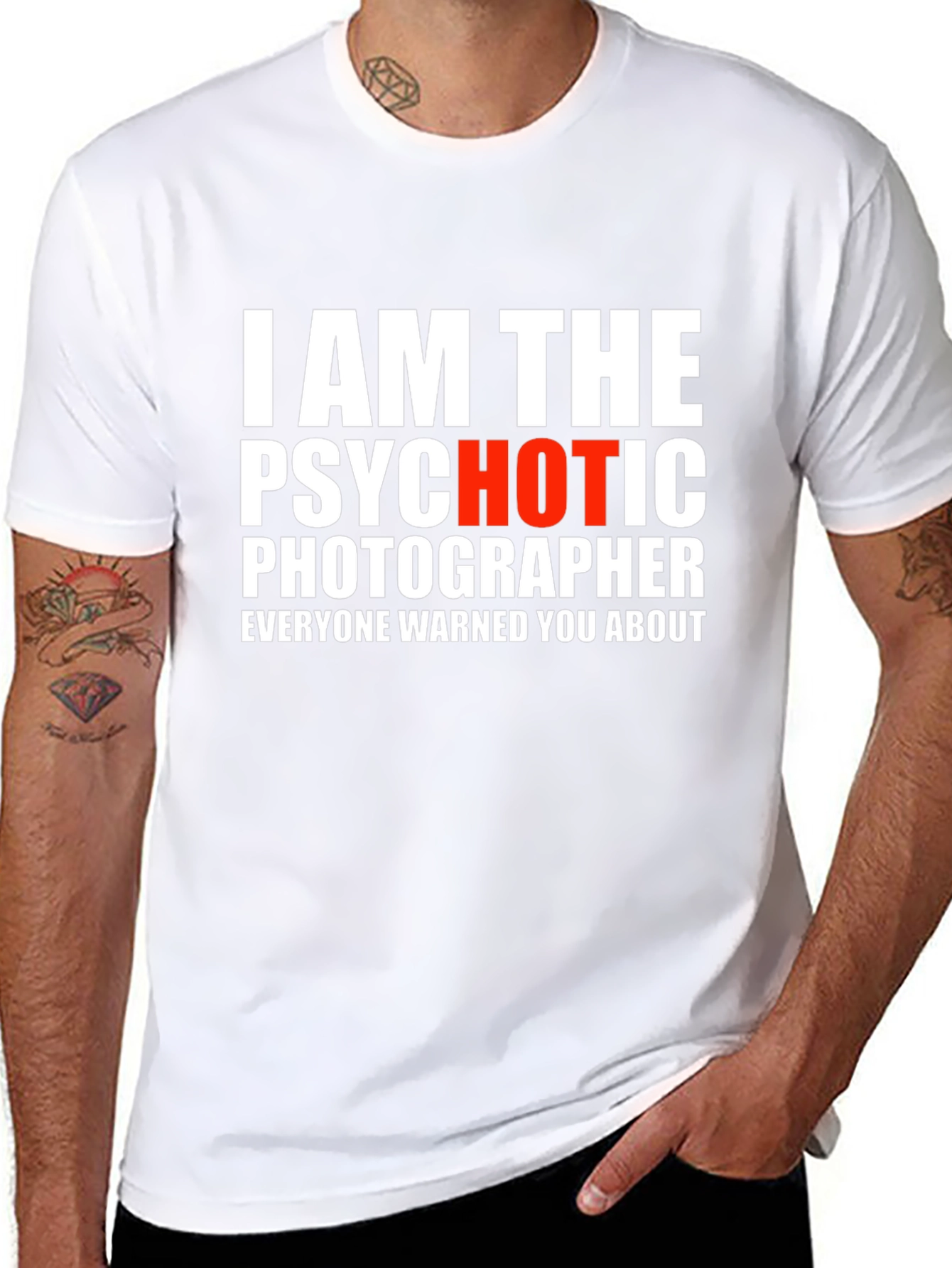 Psychotic Photographer Graphic Tee - Funny Shirt