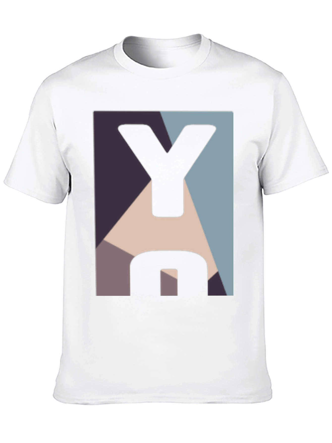 Geometric Y Graphic Black T-Shirt