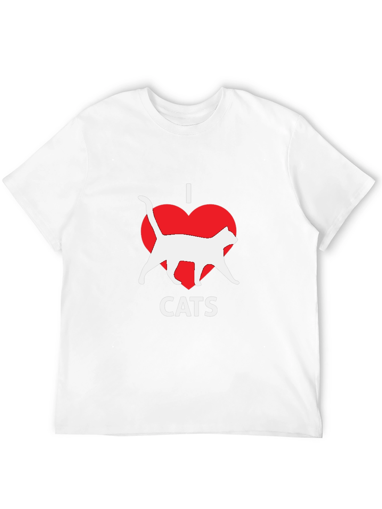 I Love Cats T-Shirt - Black Cotton Tee