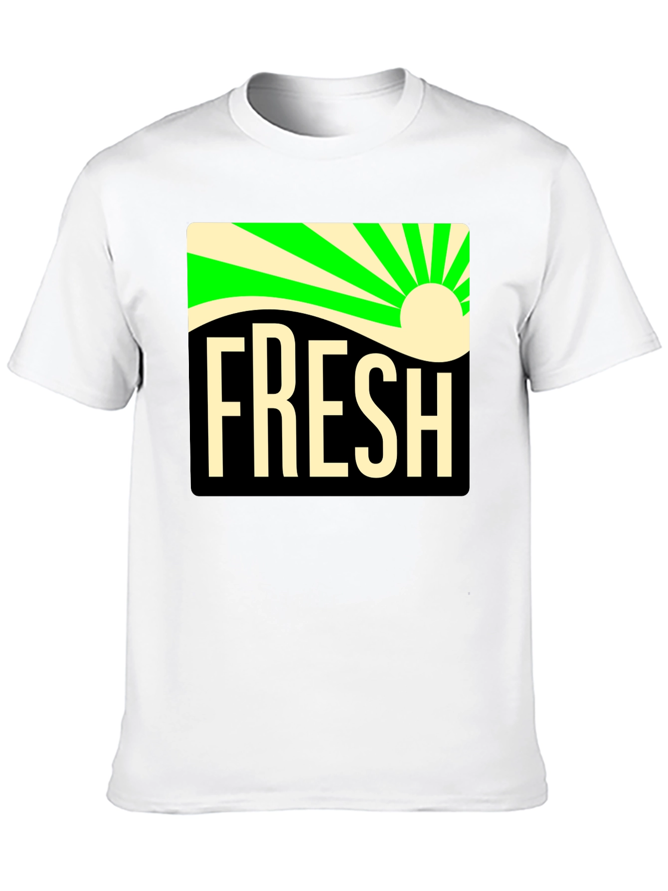 Fresh Graphic Tee - Black Casual T-Shirt