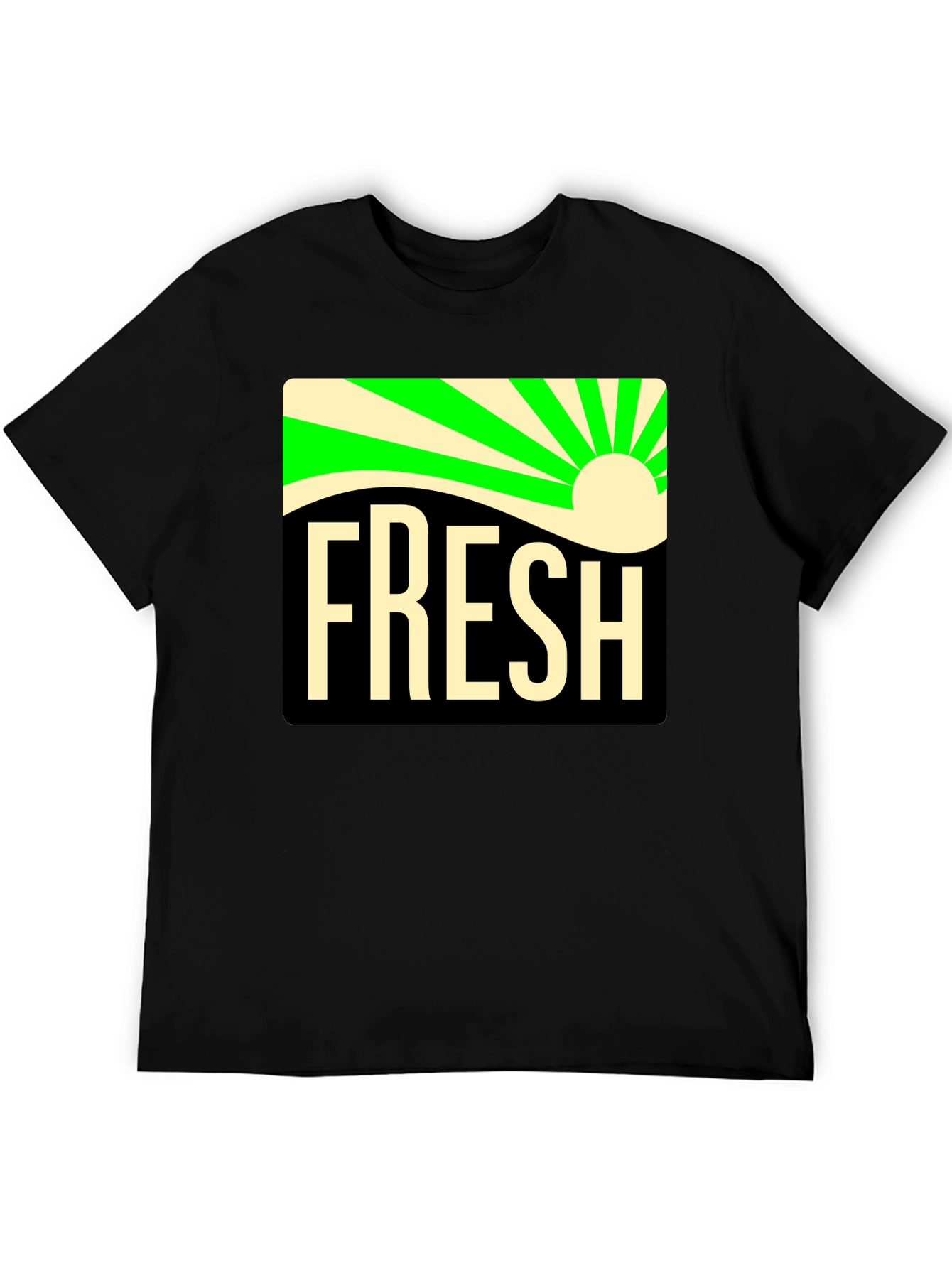 Fresh Graphic Tee - Black Casual T-Shirt
