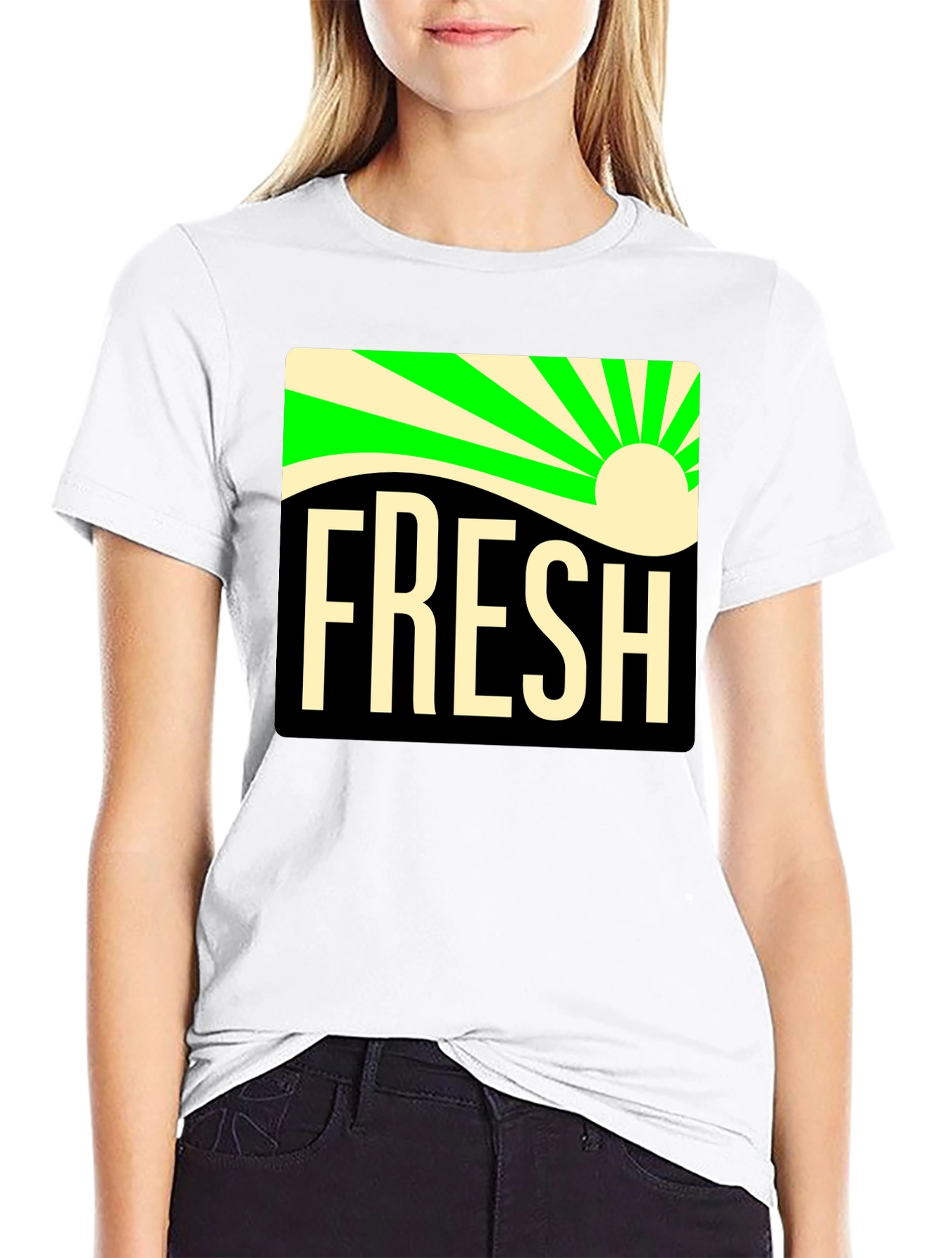 Fresh Graphic Tee - Black Casual T-Shirt