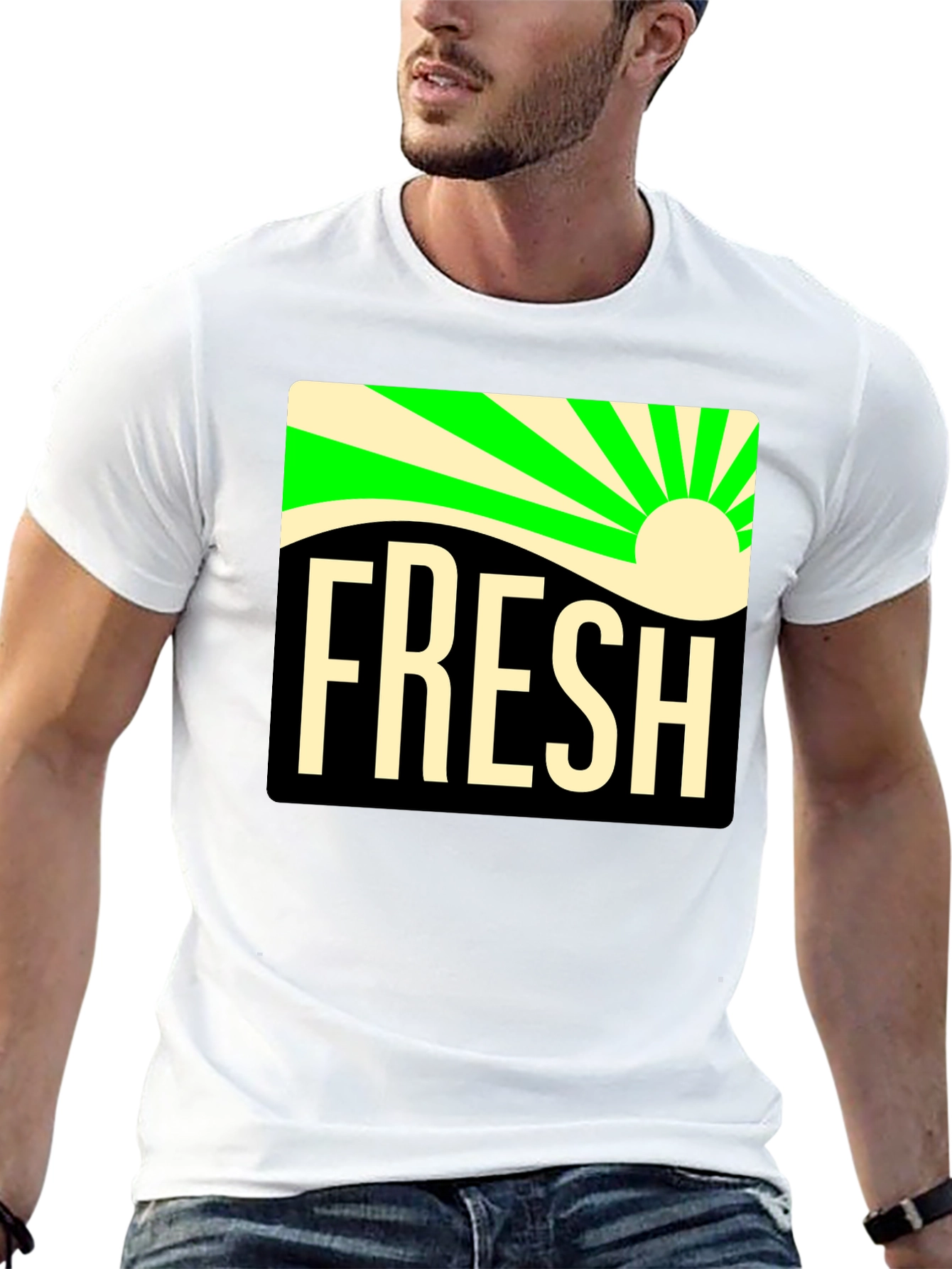Fresh Graphic Tee - Black Casual T-Shirt
