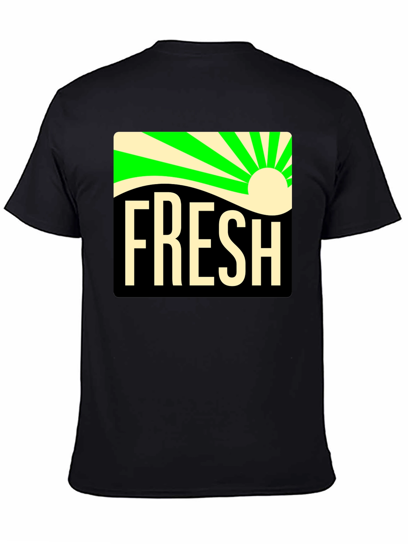 Fresh Graphic Tee - Black Casual T-Shirt