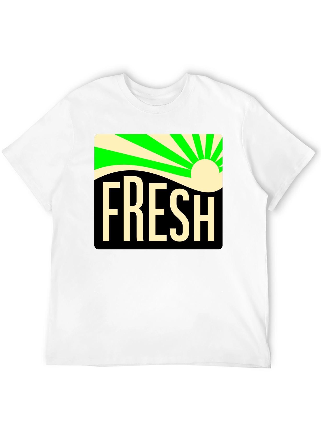 Fresh Graphic Tee - Black Casual T-Shirt
