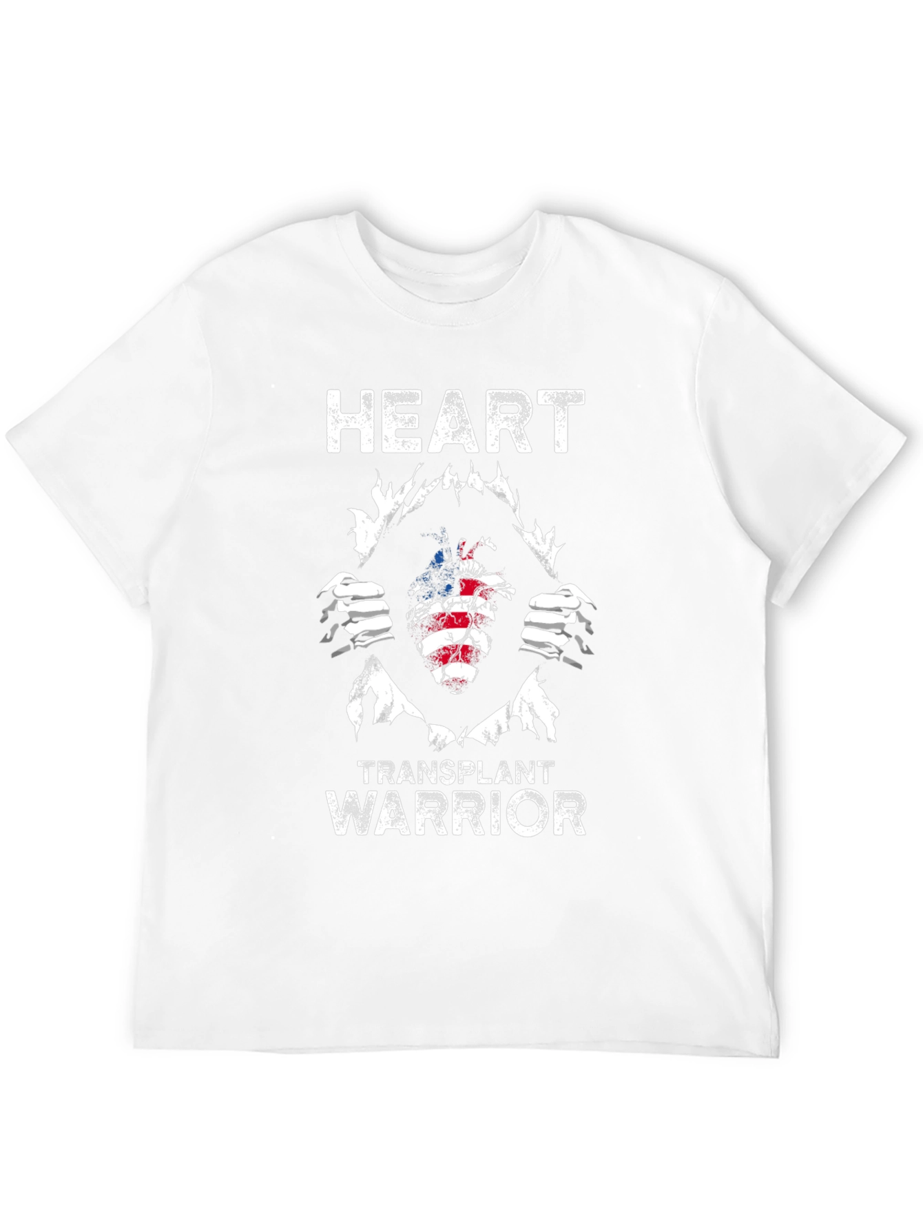 Heart Transplant Warrior T-Shirt - Patriotic Design