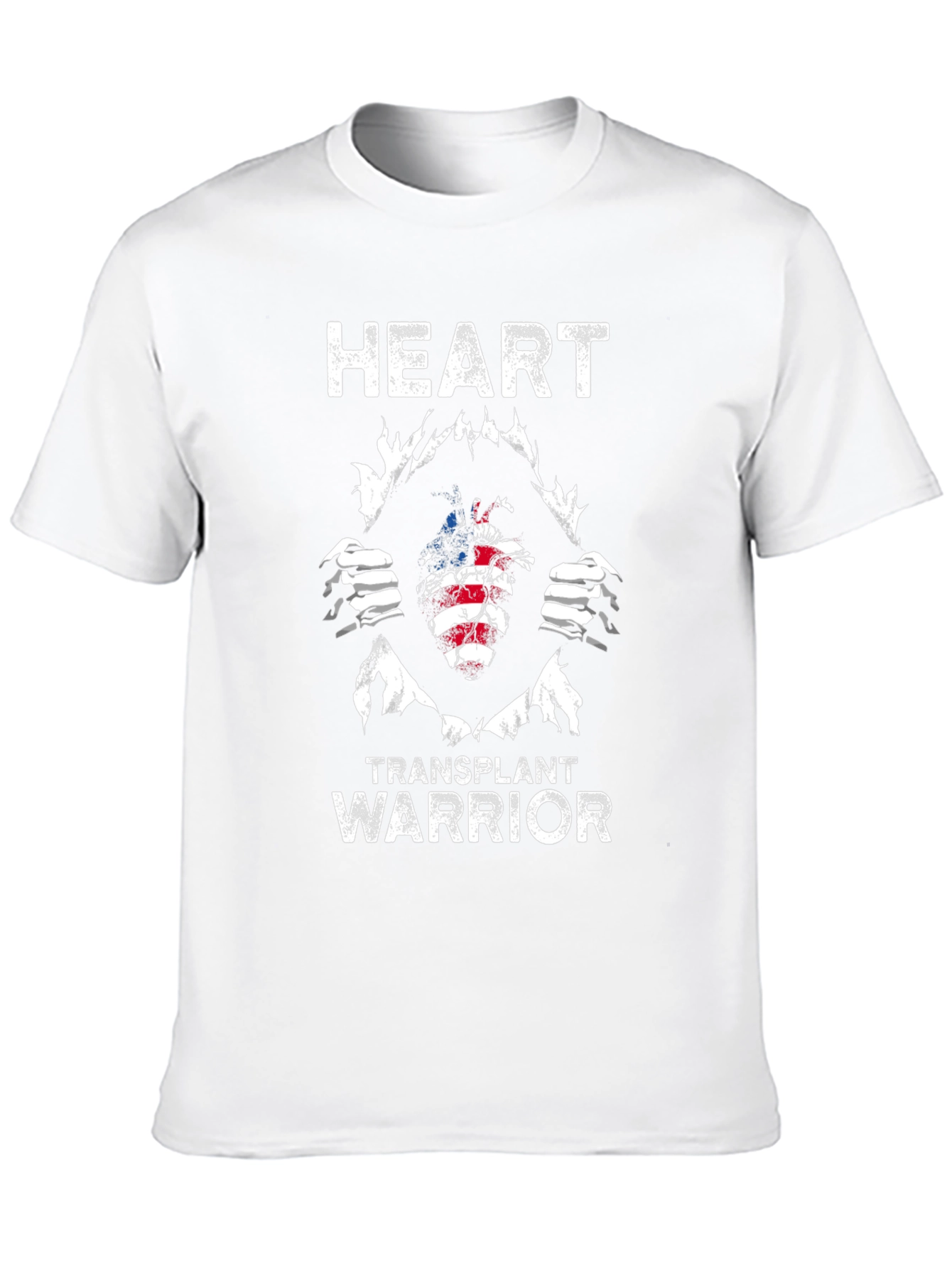 Heart Transplant Warrior T-Shirt - Patriotic Design