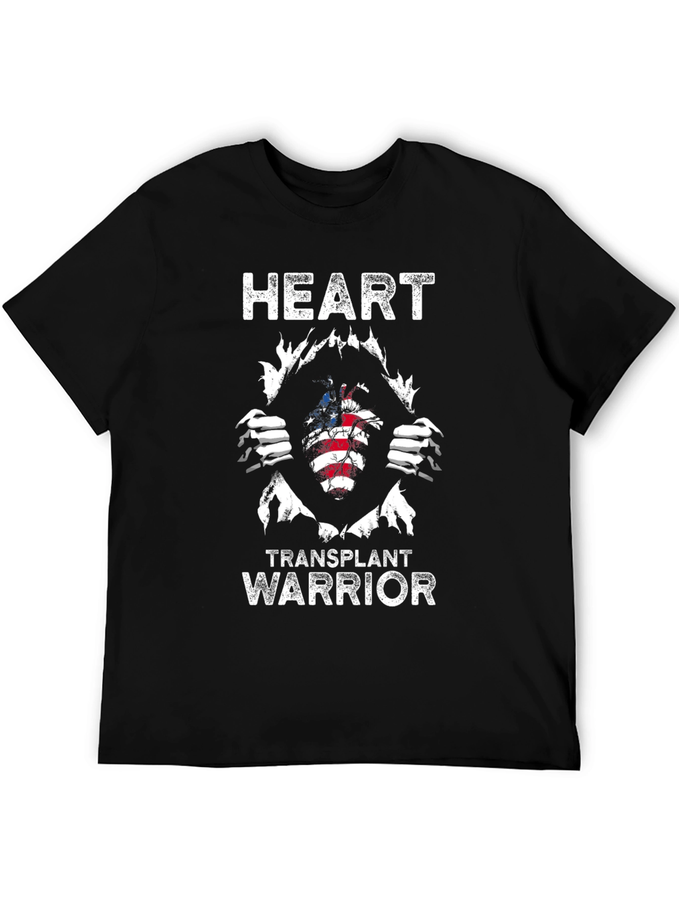 Heart Transplant Warrior T-Shirt - Patriotic Design