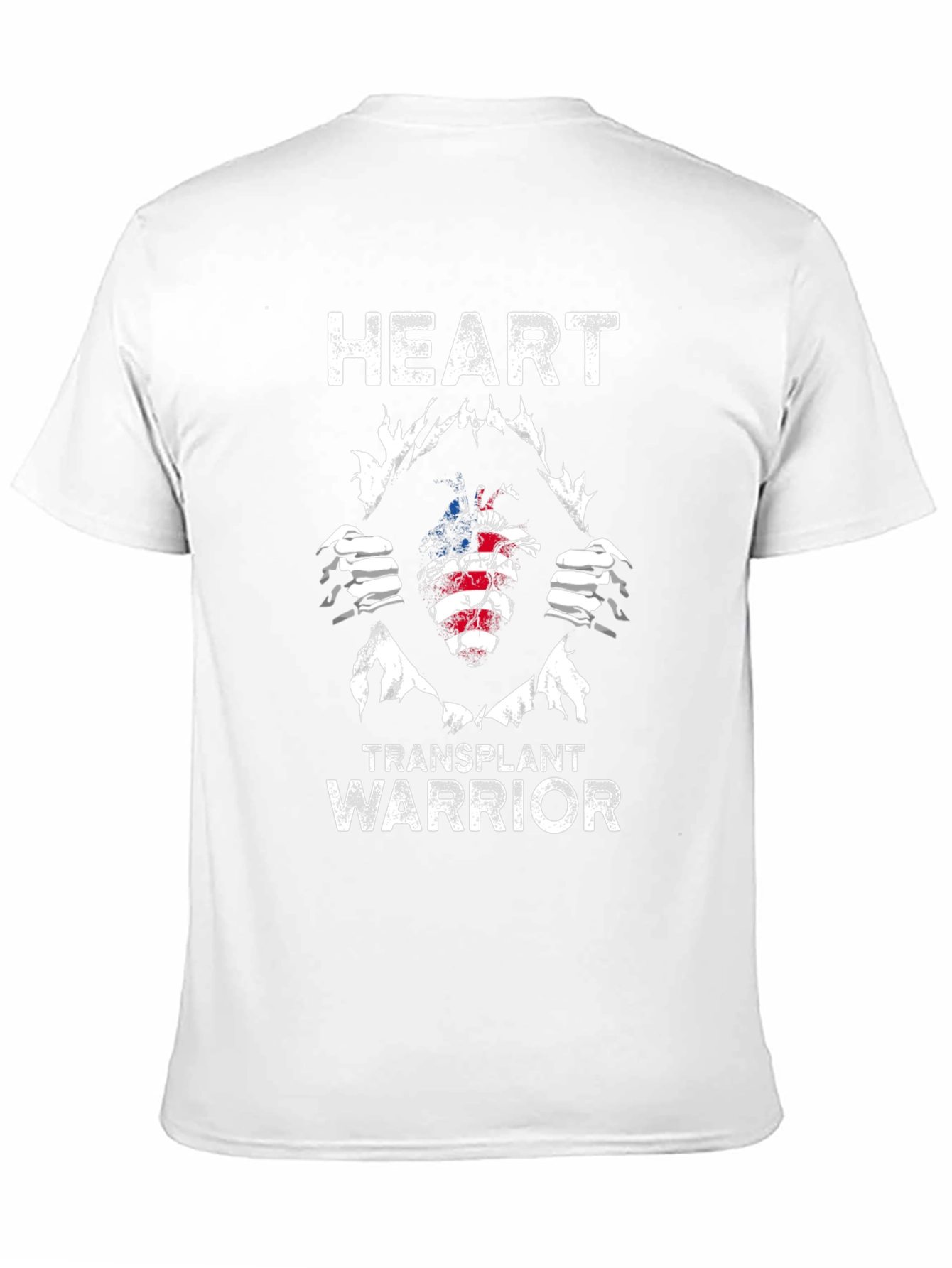 Heart Transplant Warrior T-Shirt - Patriotic Design