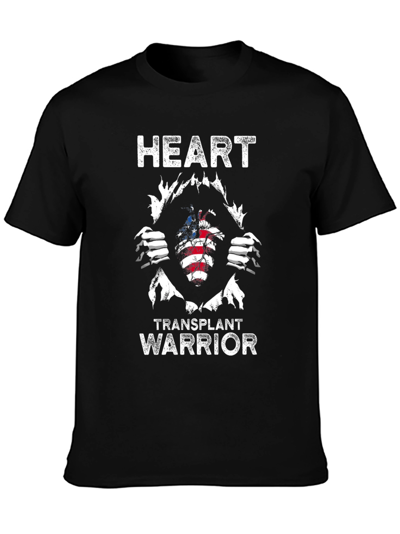 Heart Transplant Warrior T-Shirt - Patriotic Design