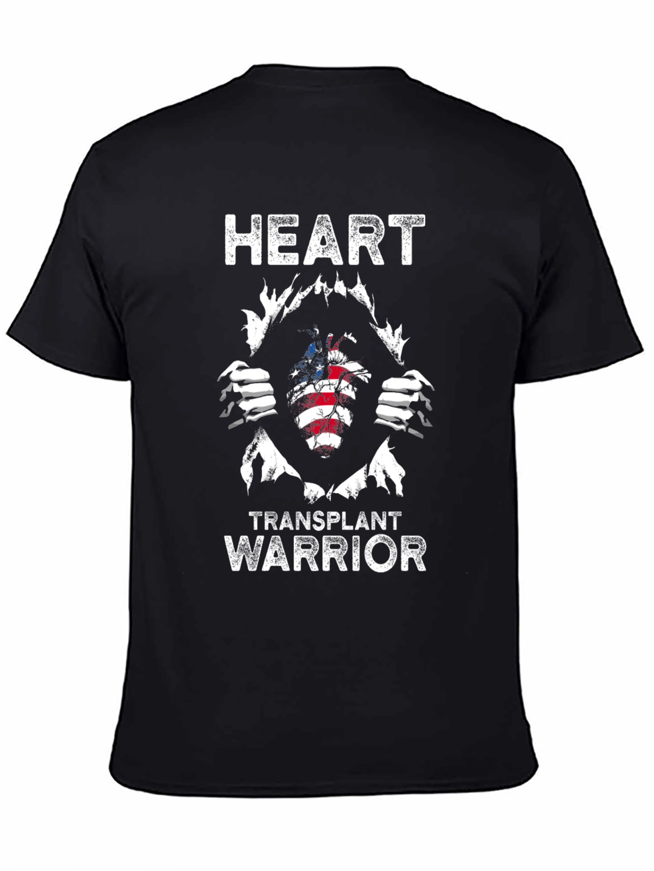 Heart Transplant Warrior T-Shirt - Patriotic Design