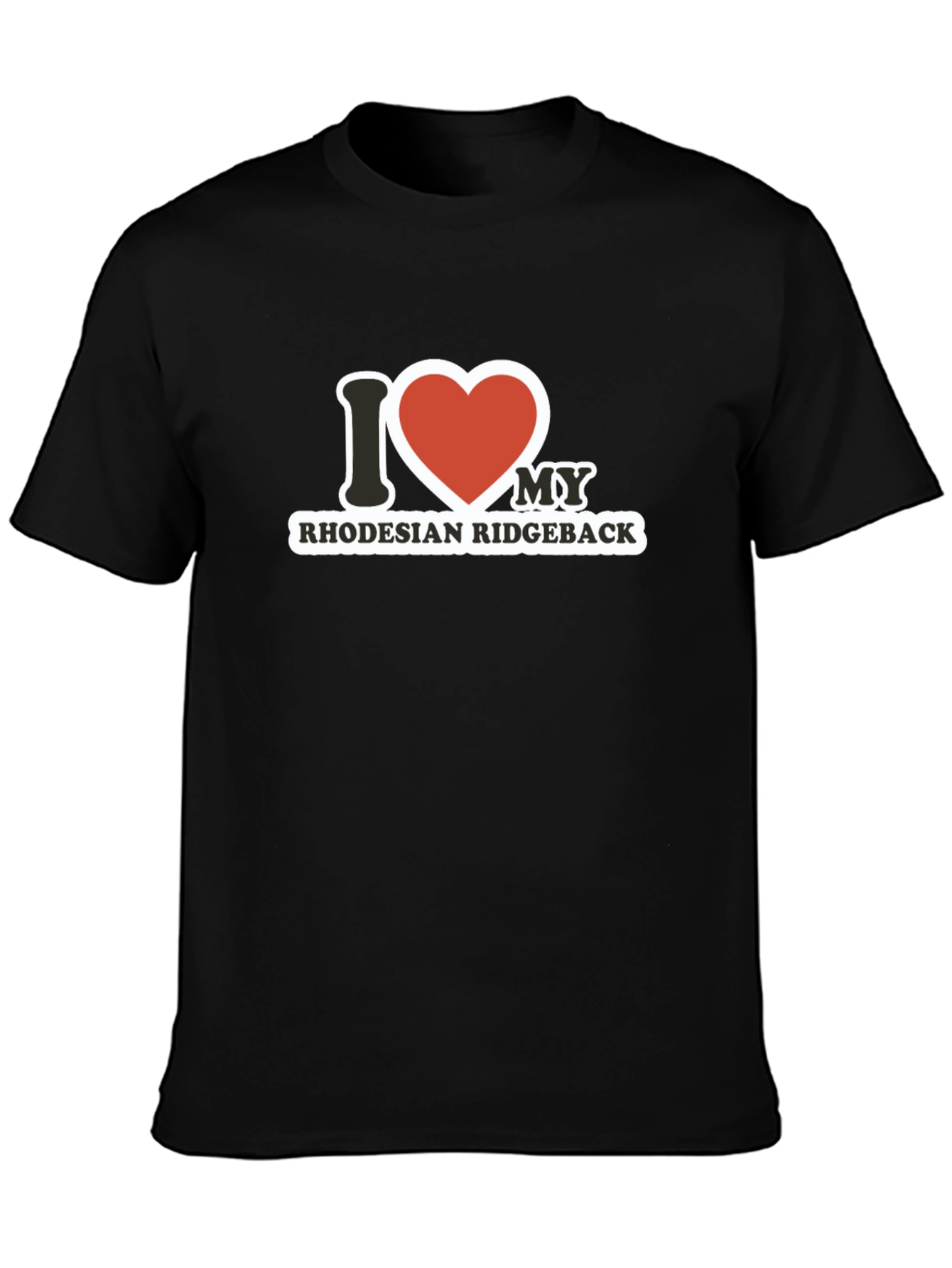 I Love My Rhodesian Ridgeback Black T-Shirt