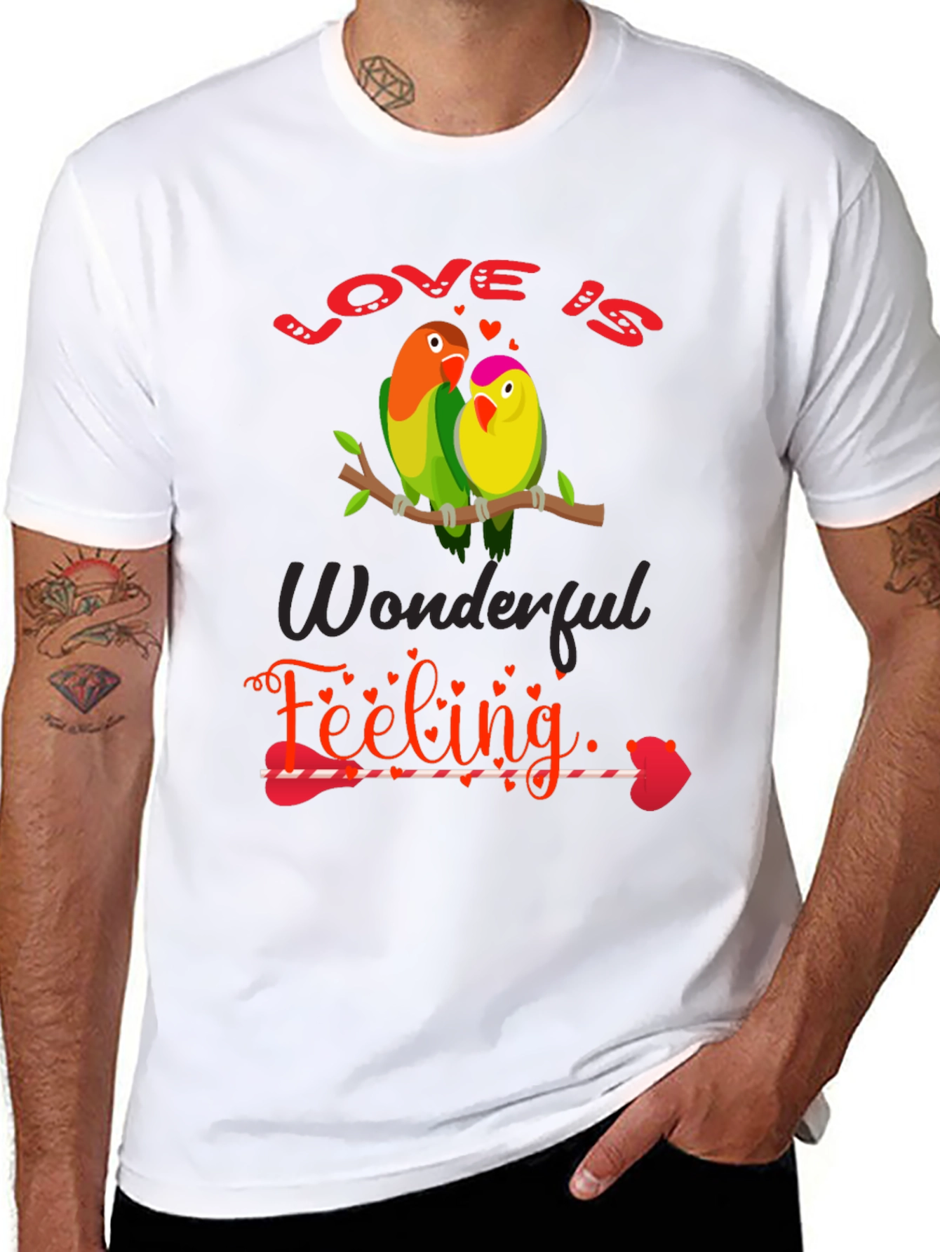 Love Birds Graphic Tee - Wonderful Feeling