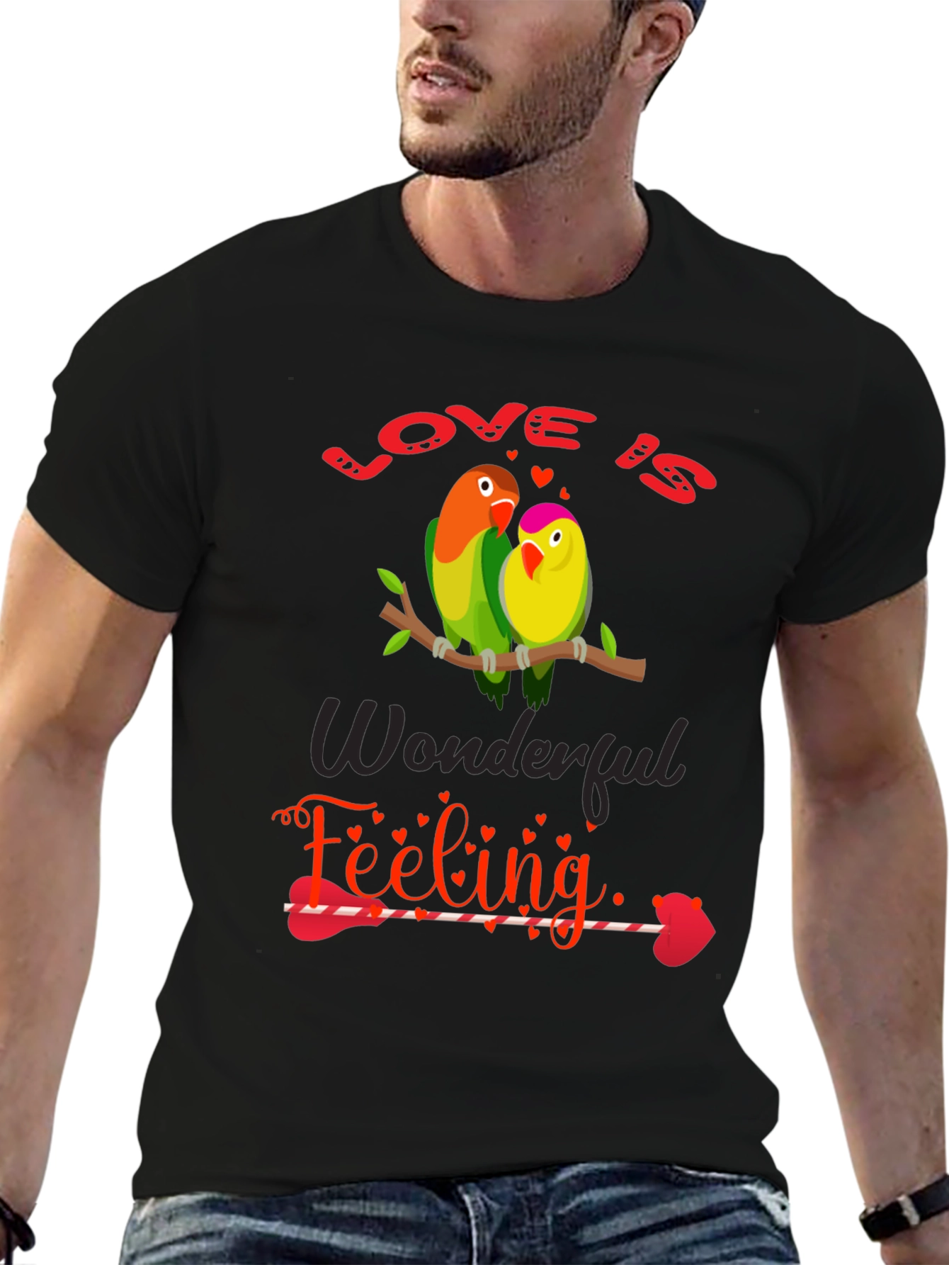 Love Birds Graphic Tee - Wonderful Feeling