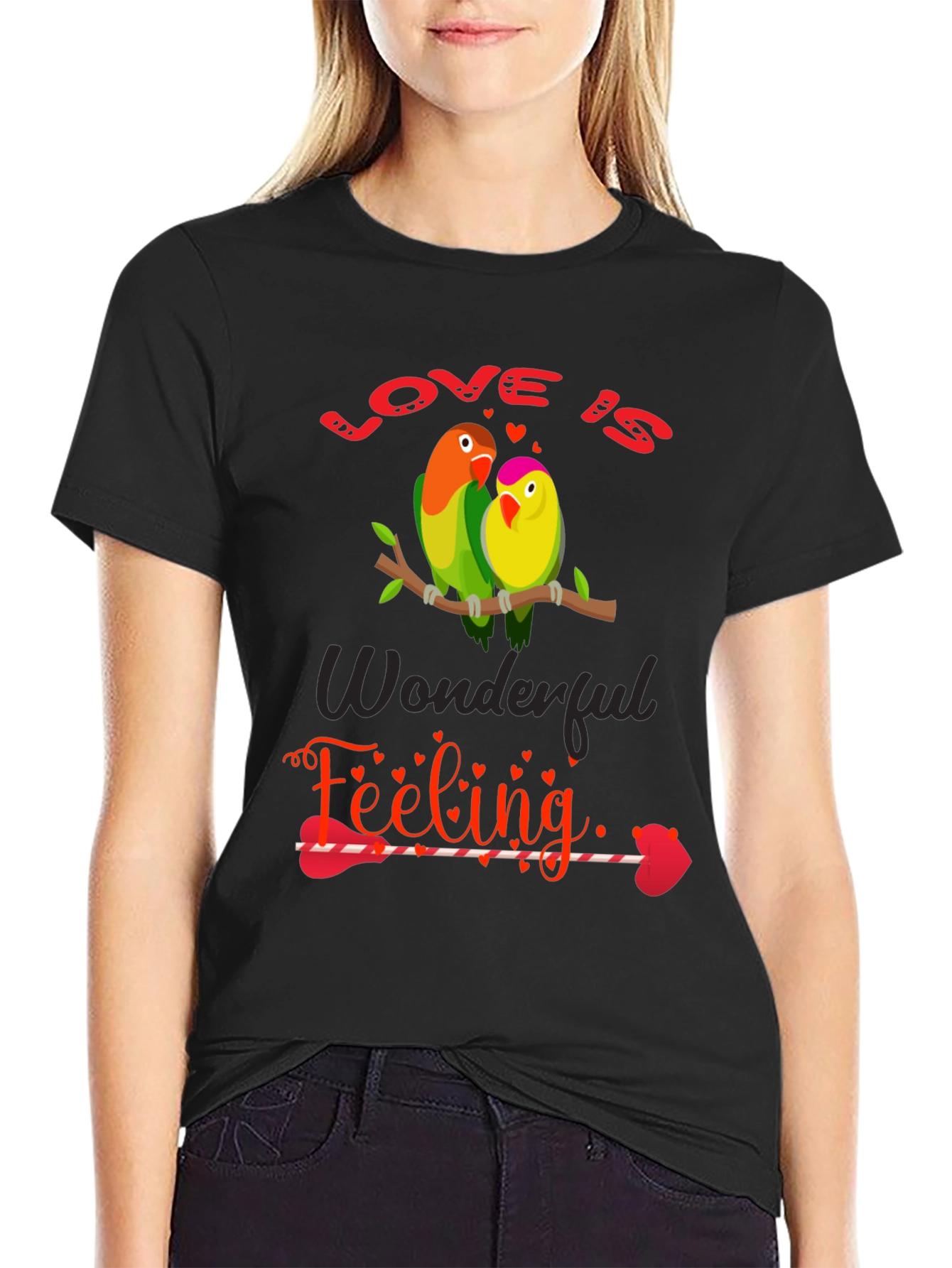 Love Birds Graphic Tee - Wonderful Feeling
