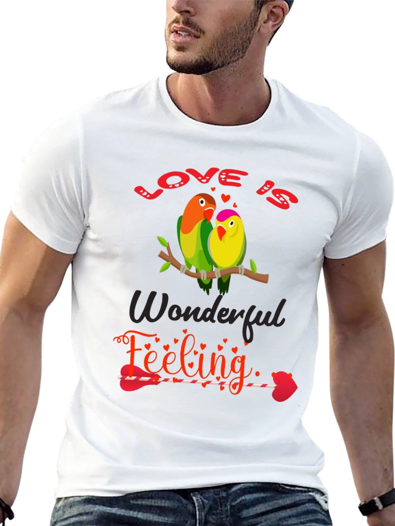Love Birds Graphic Tee - Wonderful Feeling