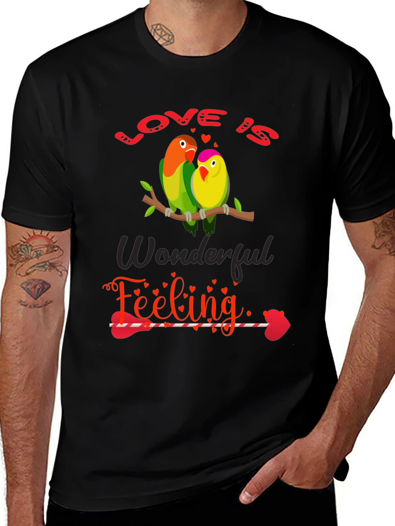 Love Birds Graphic Tee - Wonderful Feeling