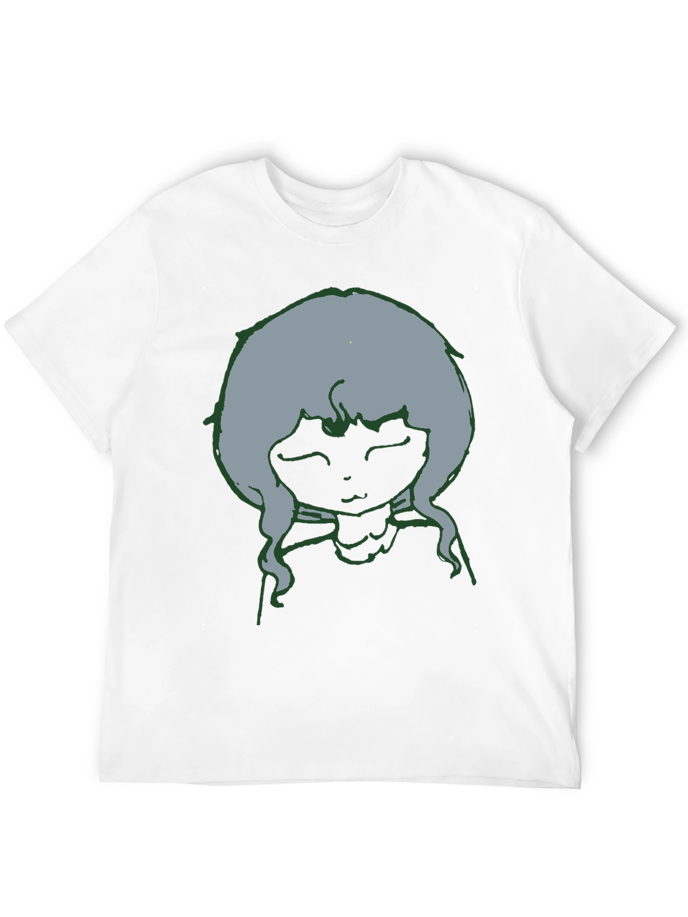 Unique Graphic Tee: Cartoon Character Black T-Shirt