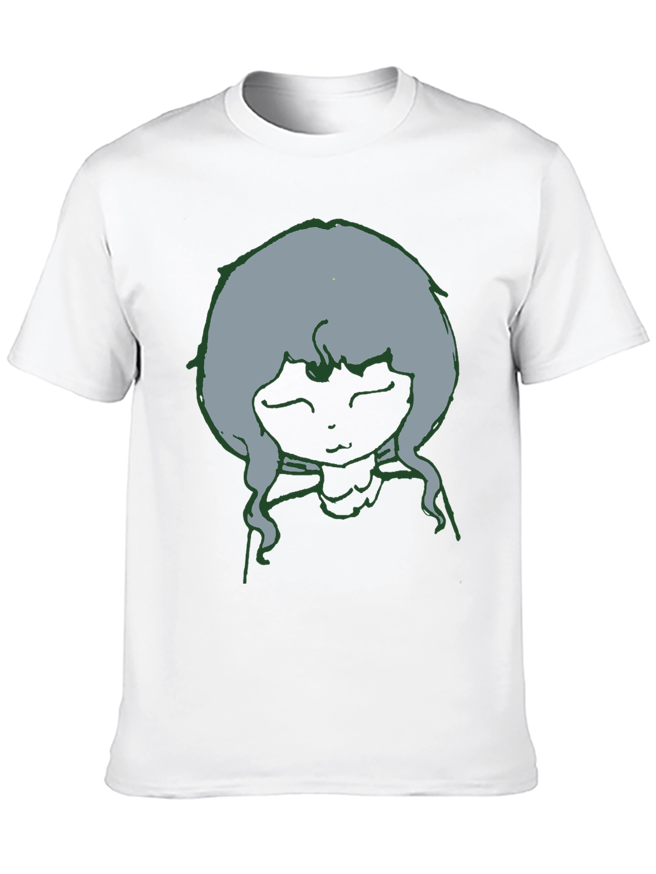 Unique Graphic Tee: Cartoon Character Black T-Shirt