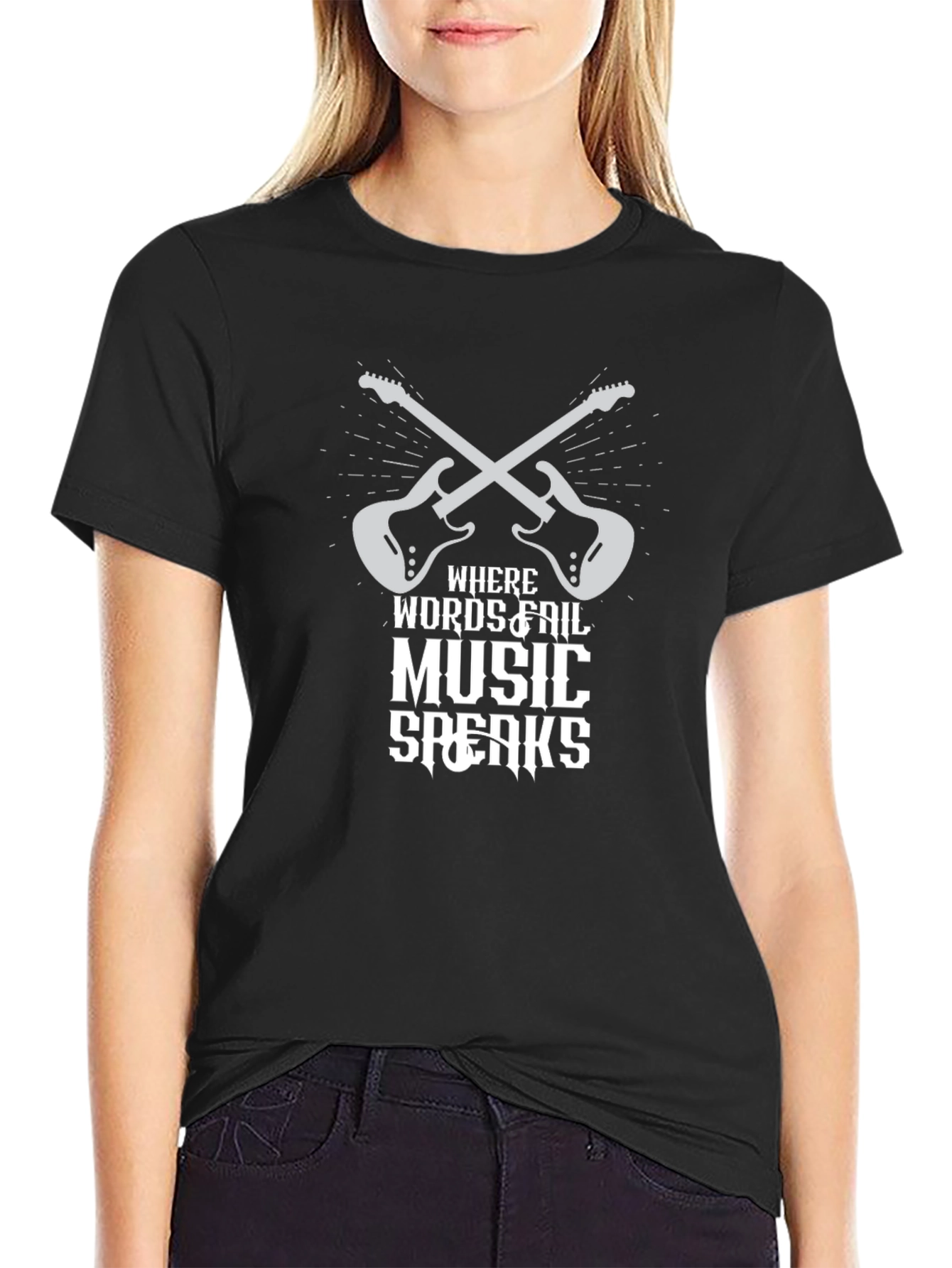 Music Speaks Graphic Tee - Rocker Style