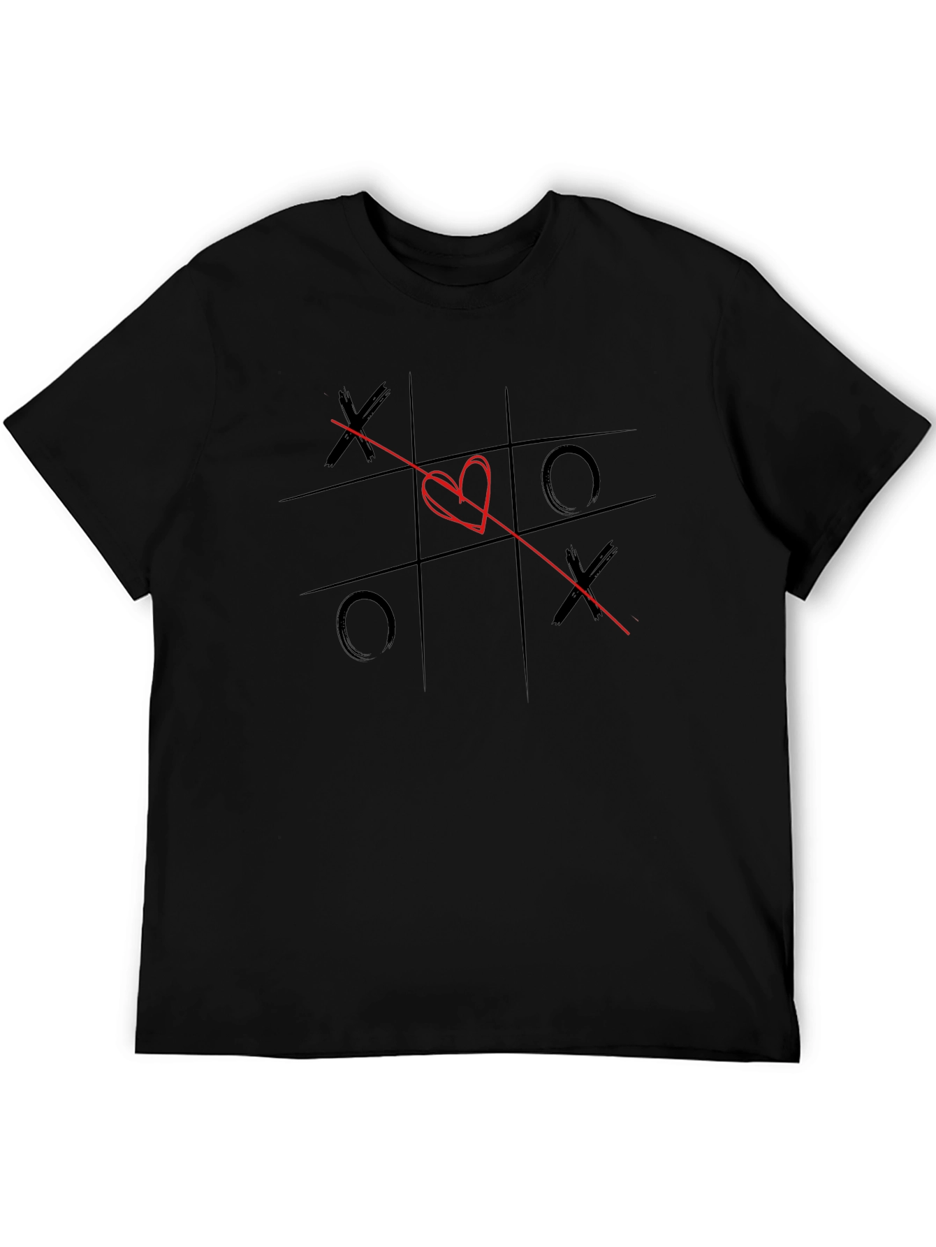 XO Heart Tic-Tac-Toe Graphic T-Shirt