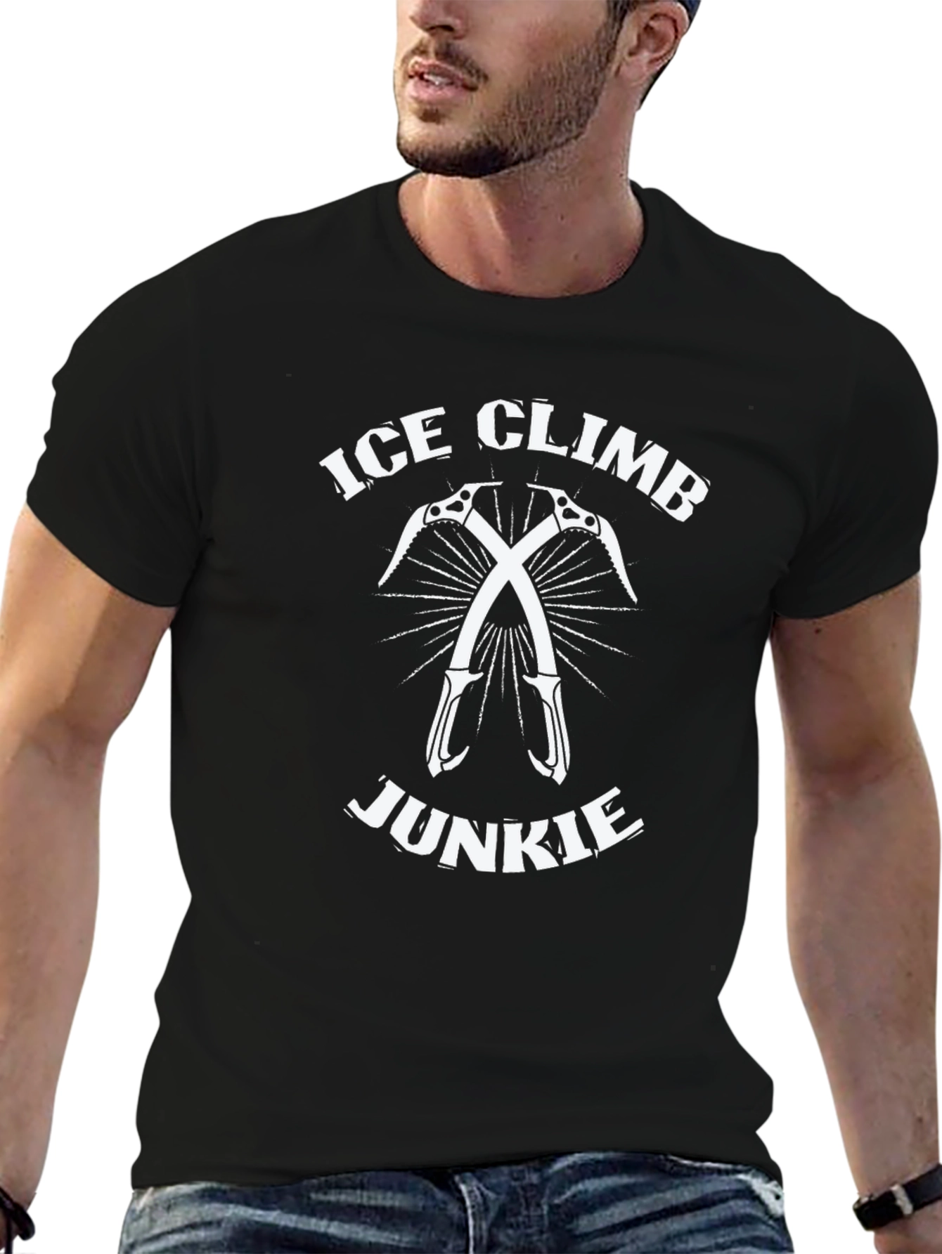 Ice Climb Junkie Black T-Shirt
