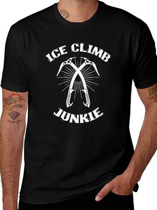 Ice Climb Junkie Black T-Shirt