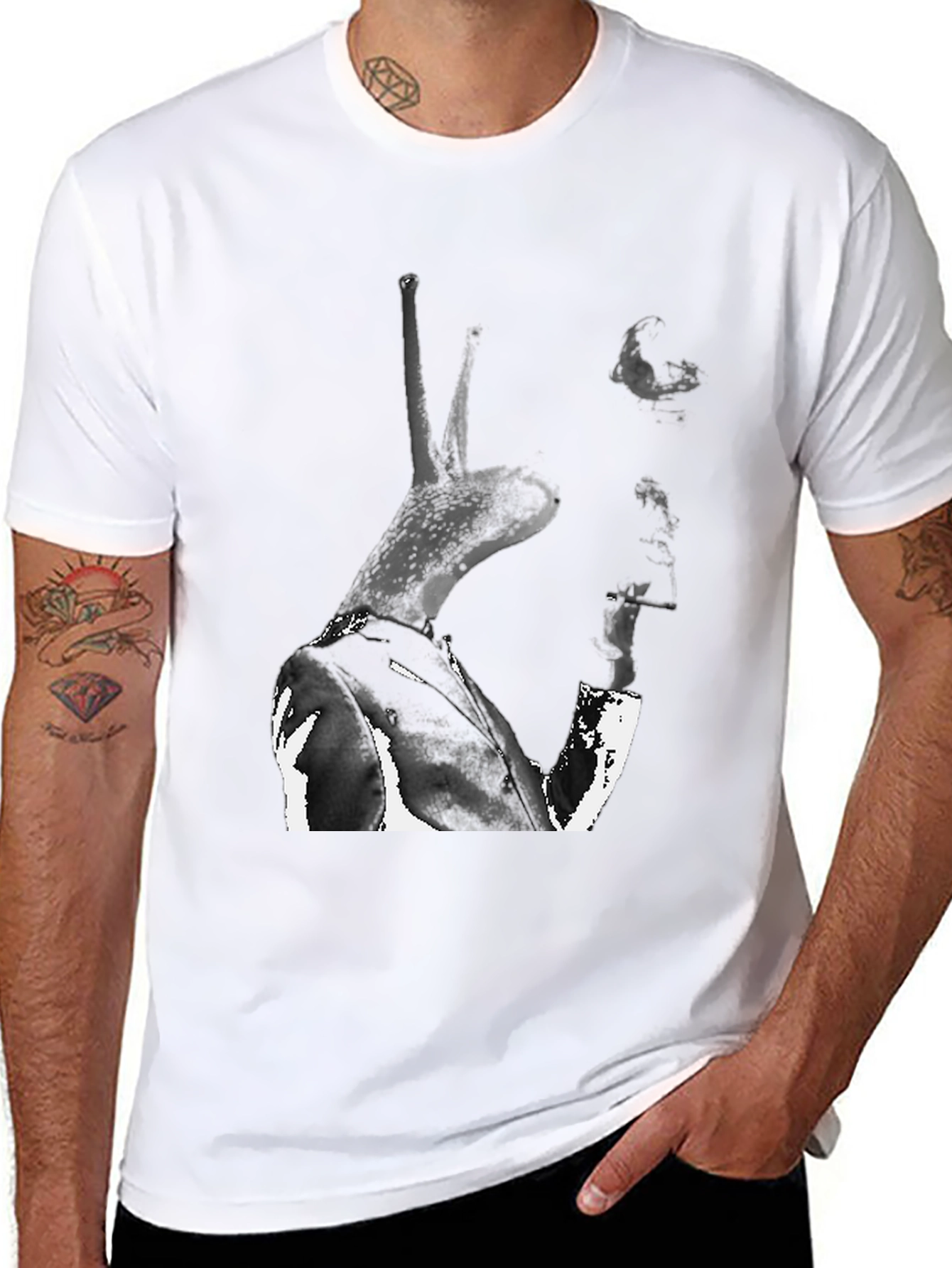 Surreal Snail Graphic Tee - Unique Art T-Shirt