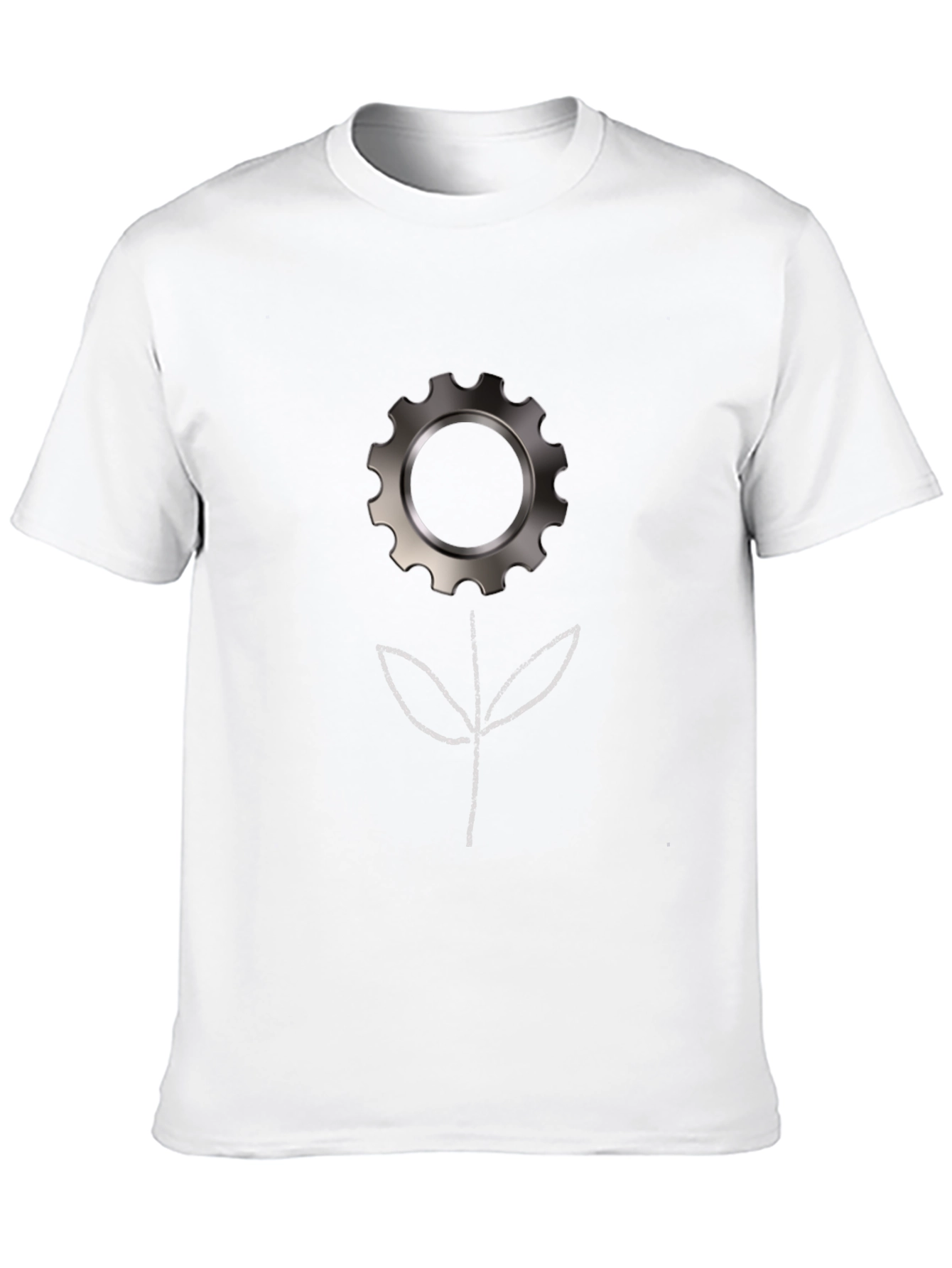 Gear Flower T-Shirt - Mechanics Style