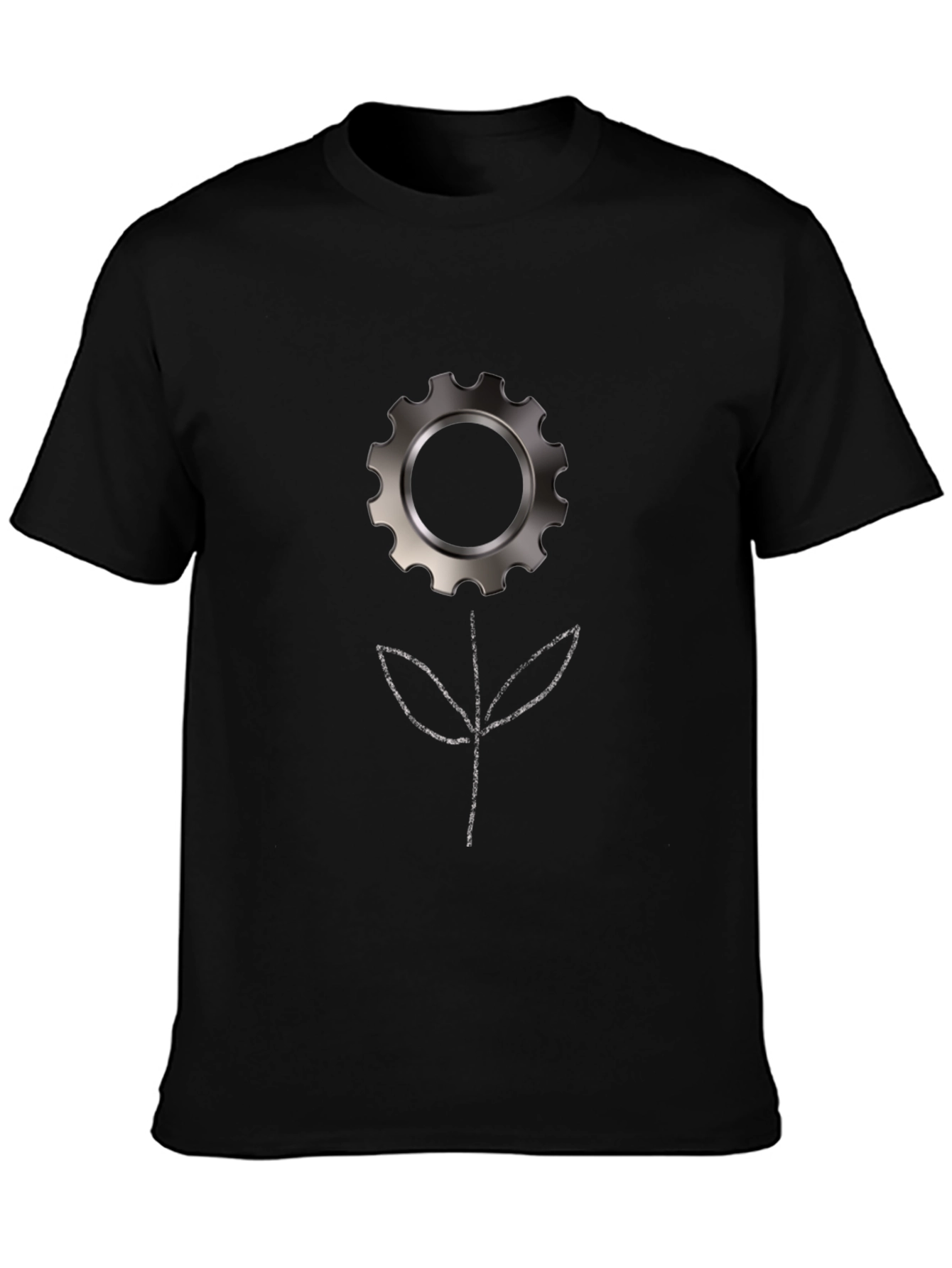 Gear Flower T-Shirt - Mechanics Style