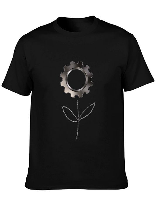 Gear Flower T-Shirt - Mechanics Style