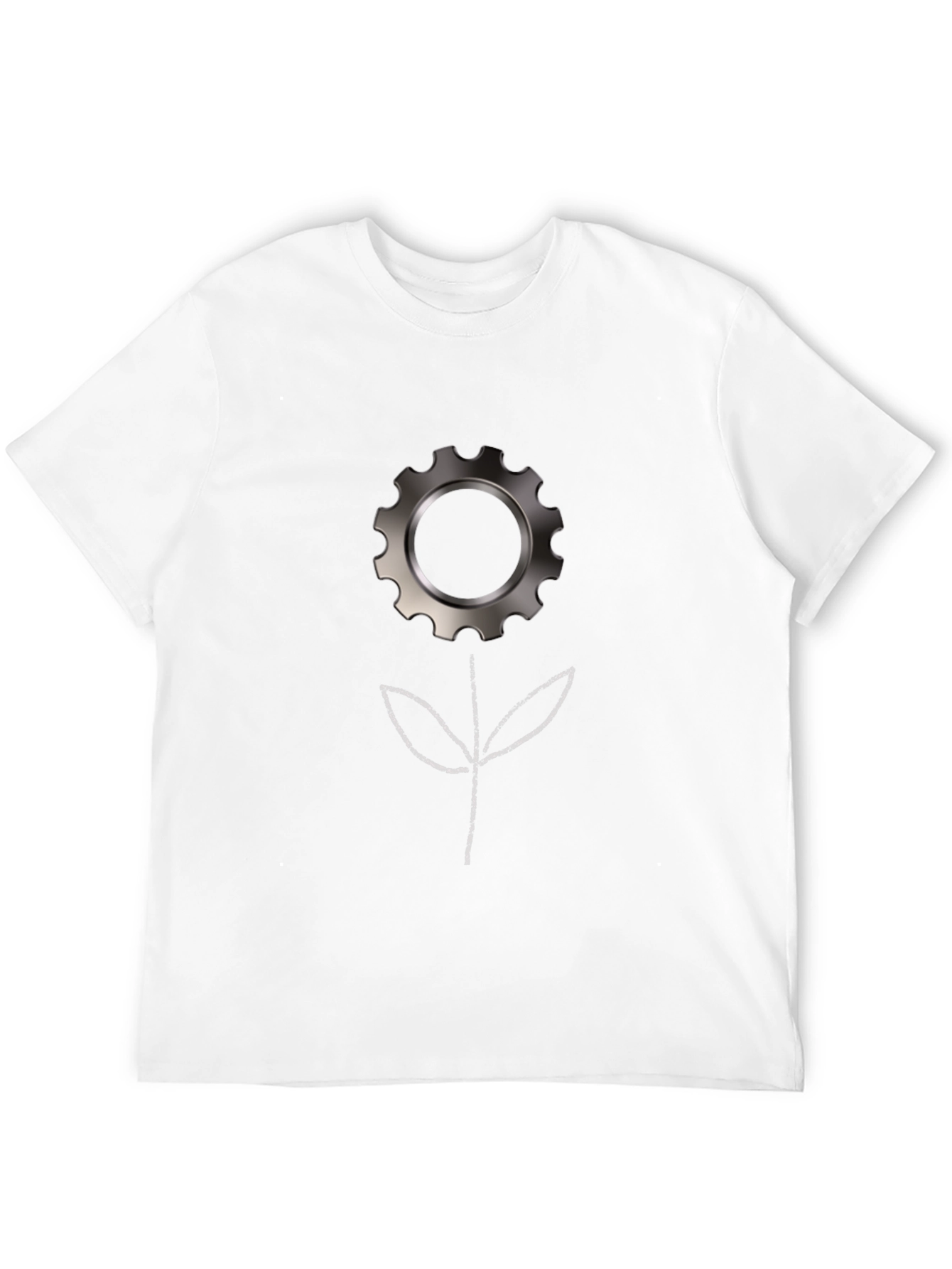 Gear Flower T-Shirt - Mechanics Style