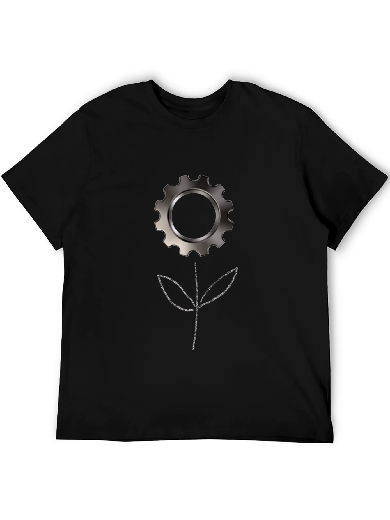 Gear Flower T-Shirt - Mechanics Style