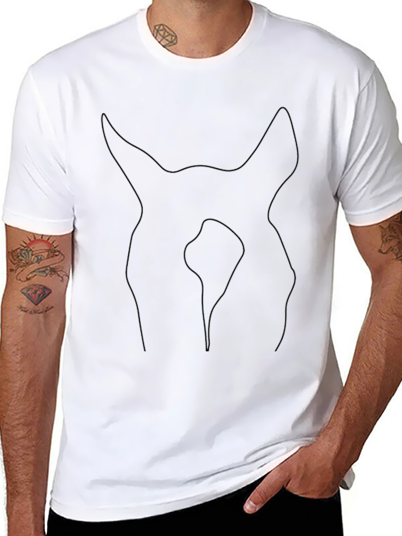 Minimalist Black T-Shirt - Abstract Design
