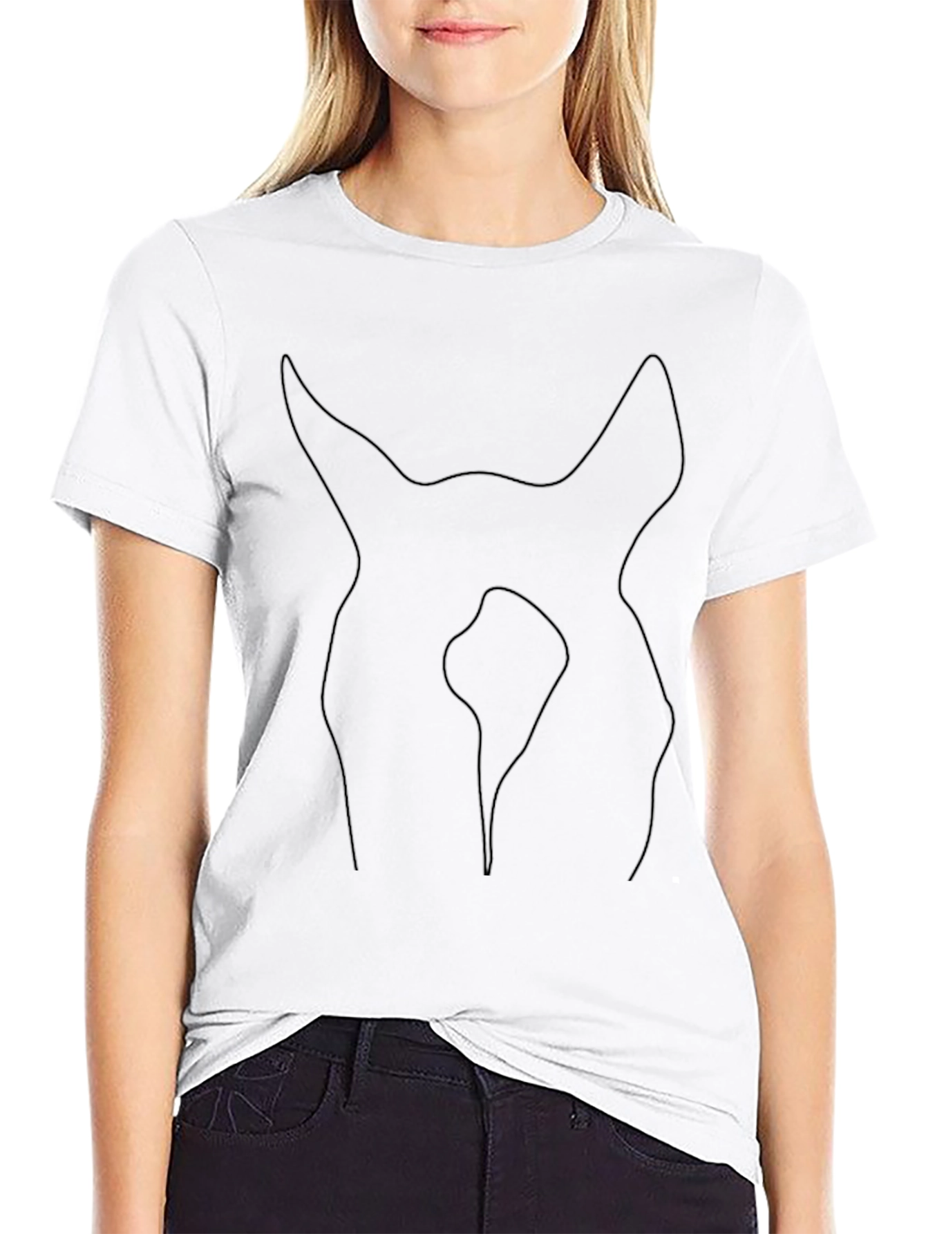Minimalist Black T-Shirt - Abstract Design