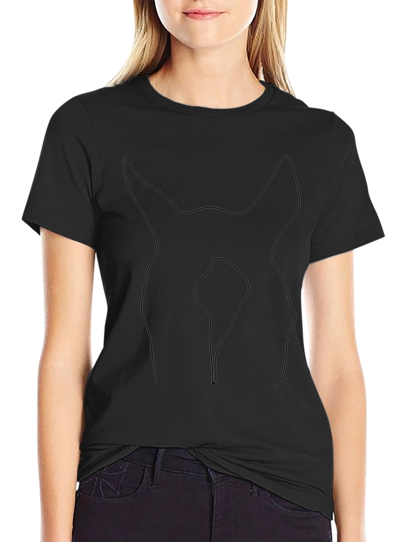 Minimalist Black T-Shirt - Abstract Design