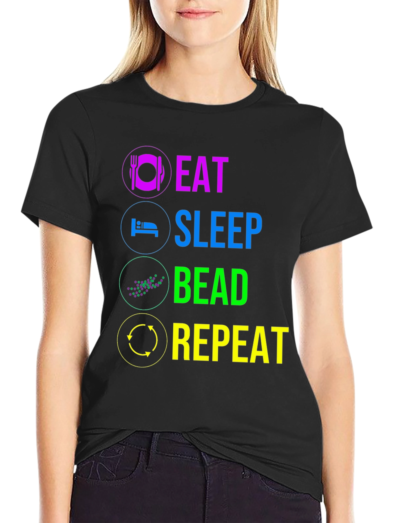 Eat Sleep Bead Repeat T-Shirt