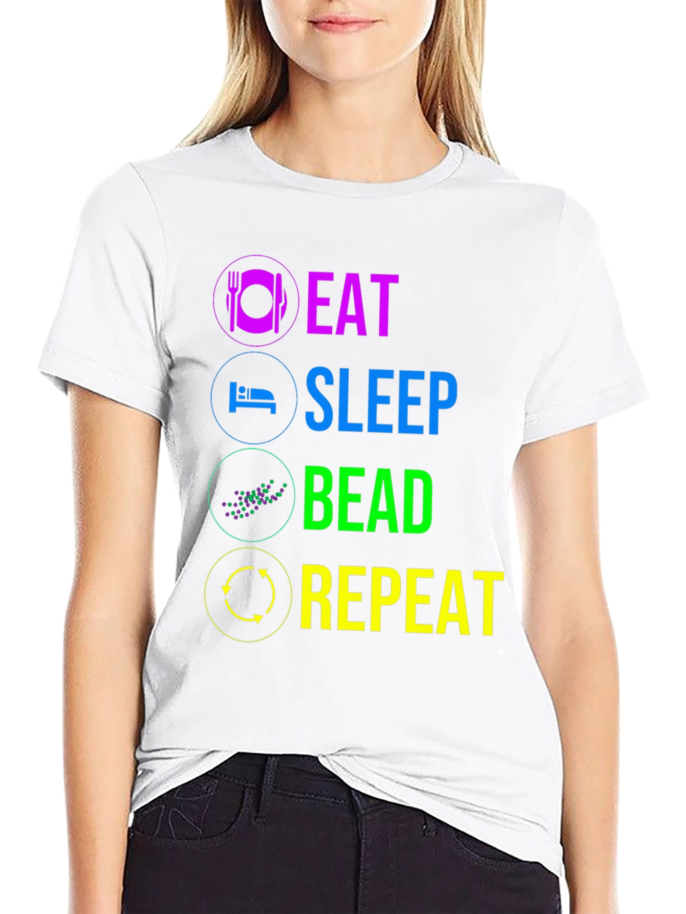 Eat Sleep Bead Repeat T-Shirt